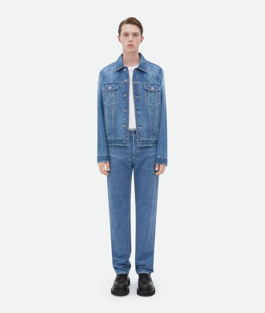 Afficher une grande image du produit 1 - Veste En Denim En Cuir Imprimé