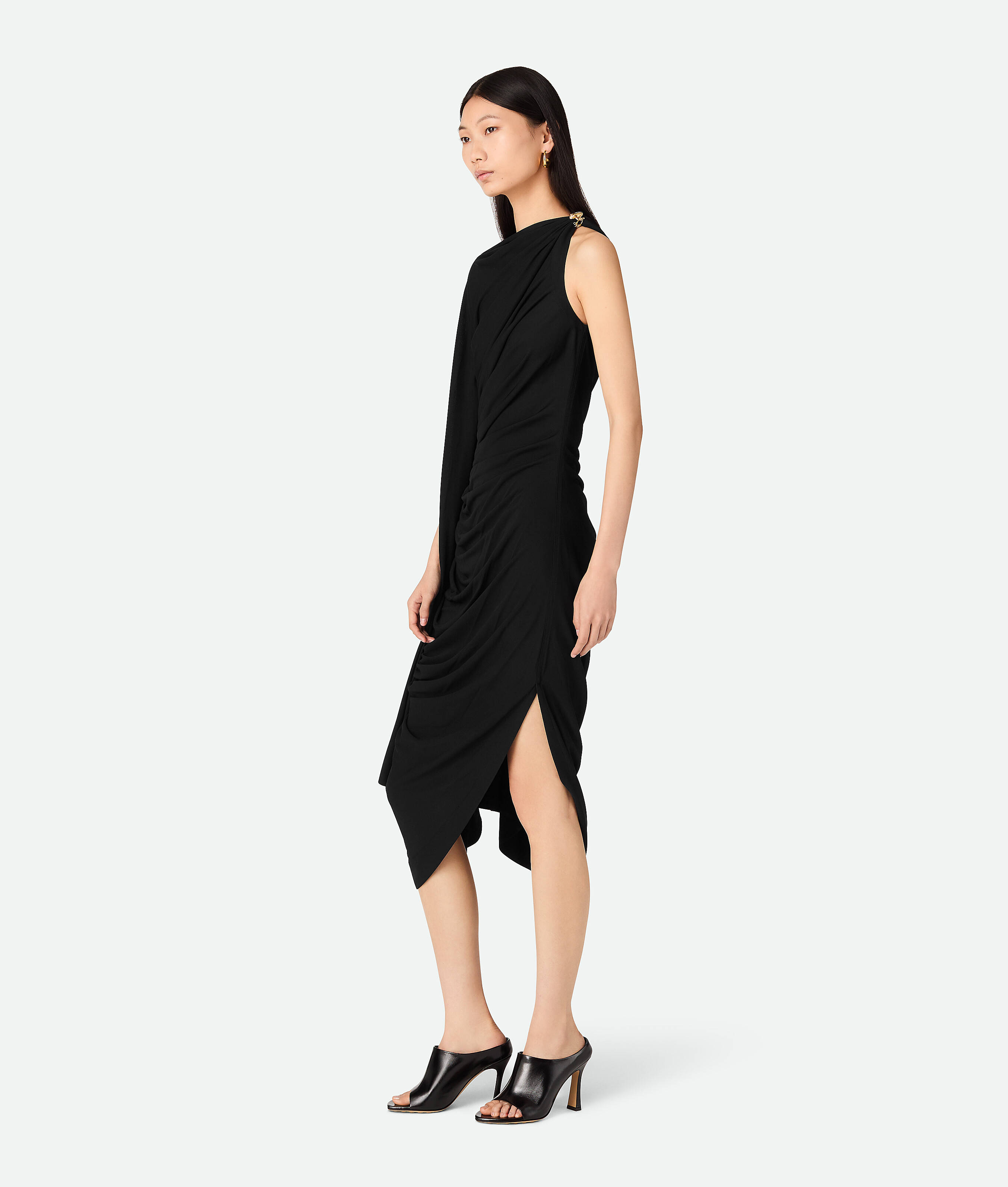 BOTTEGA VENETA VISCOSE JERSEY DRAPED DRESS