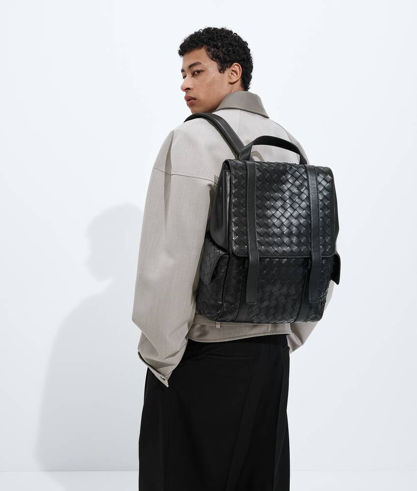 back to school leather backpacks Large Backpack (Portrait) This bag is perfect as your everyday bag Black Canvas + Leather Backpack