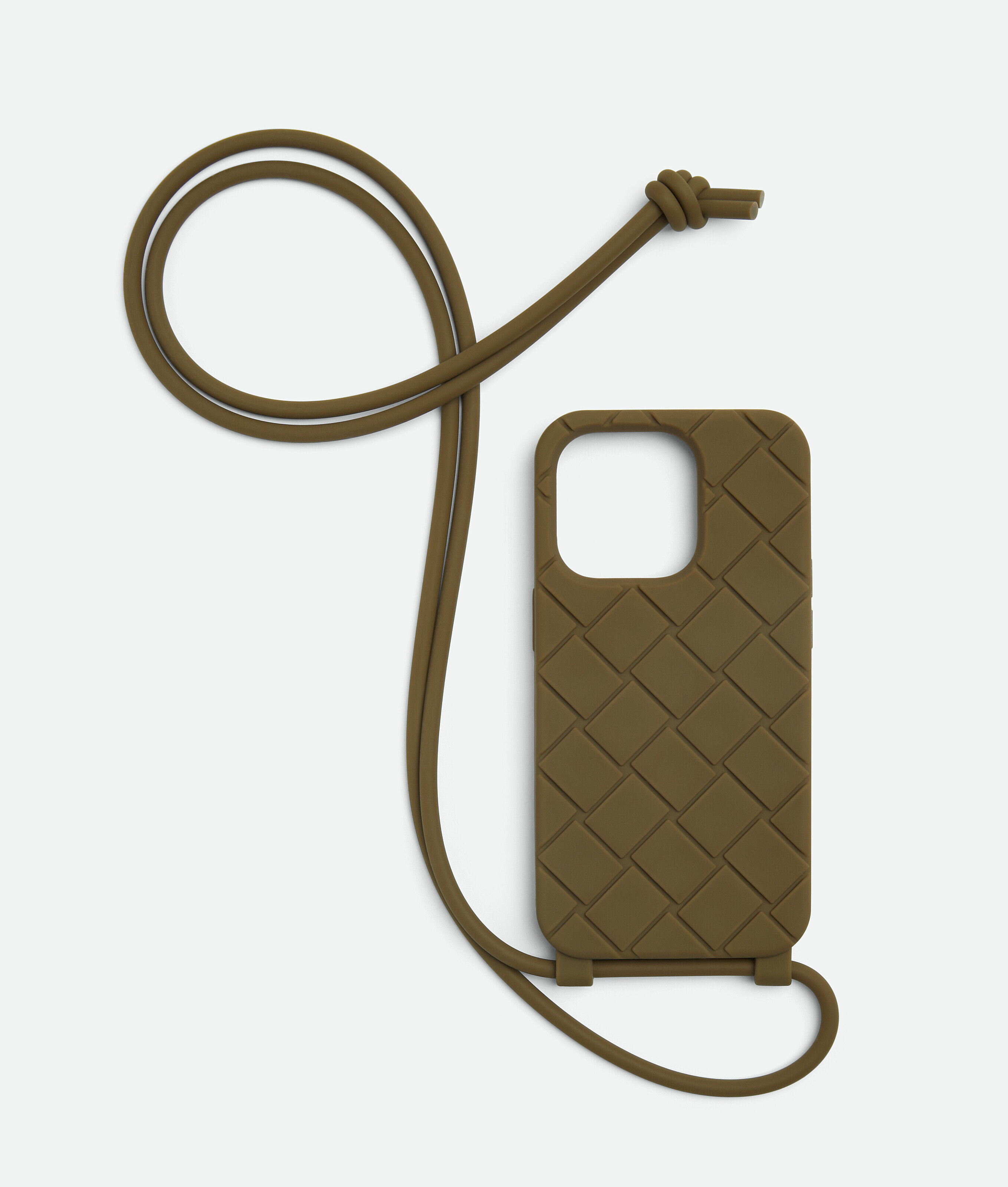Bottega Veneta Iphone 14 Pro Case On Strap In Brown