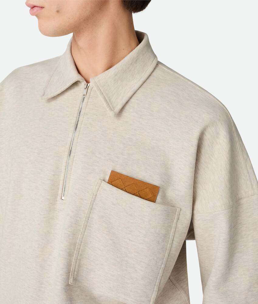 Tシャツ・カットソー BOTTEGA VENETA Melange Sand Cotton Polo Shirt Bottega Veneta Melange Sand Cotton Polo Shirt | italist