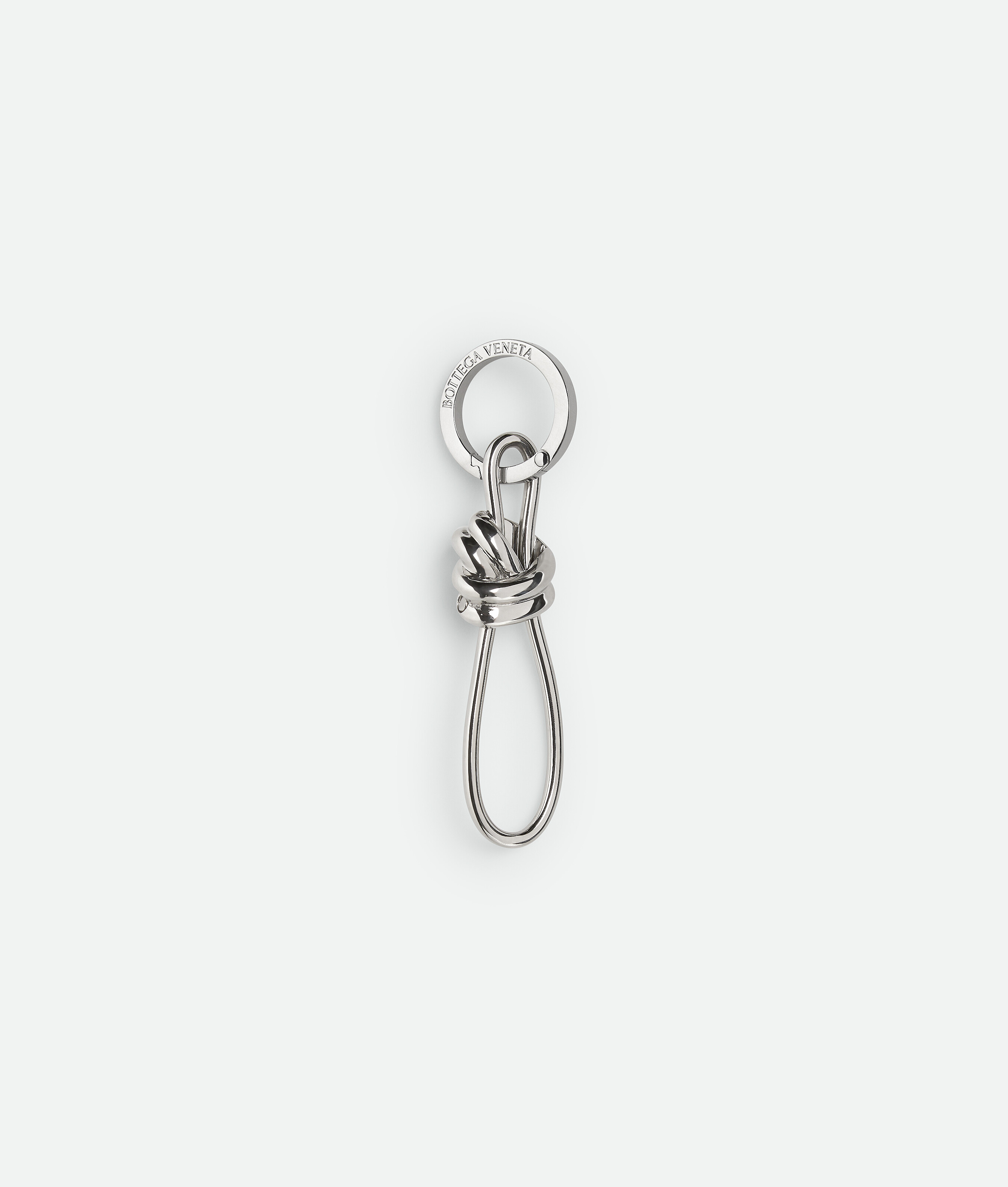 Bottega Veneta Andiamo Key Ring In Grey