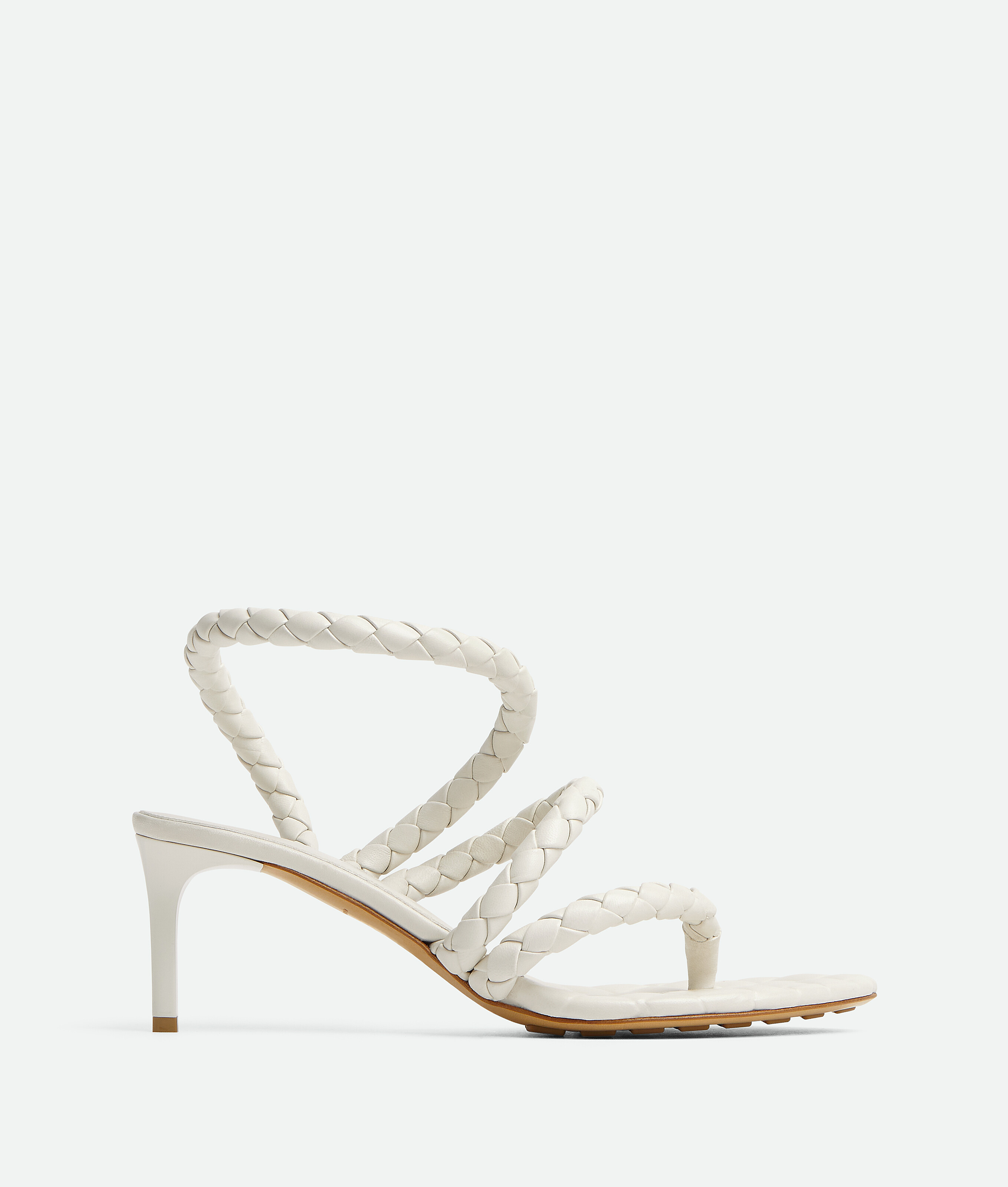 Shop Bottega Veneta Leaf Sandal In White