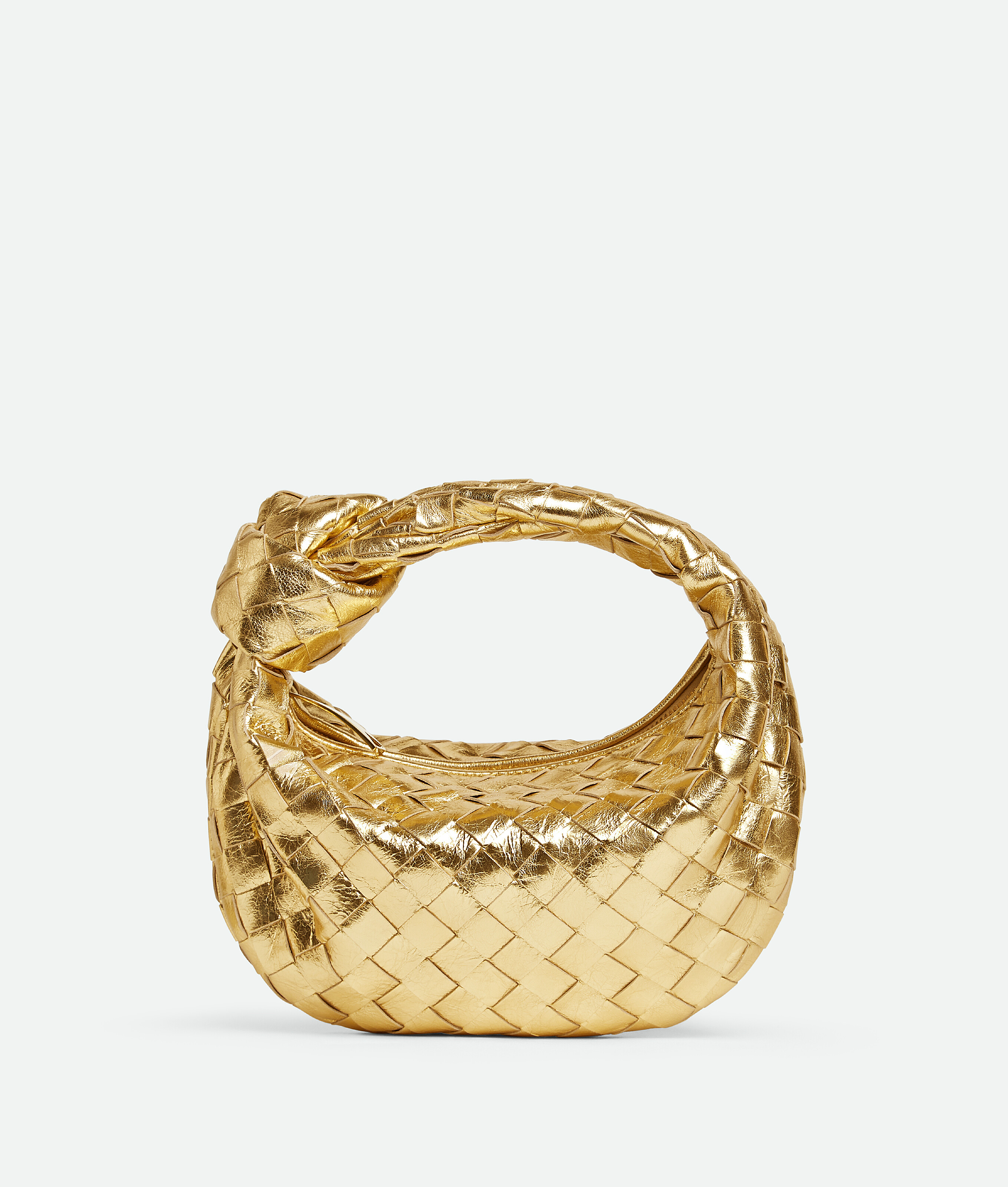 Bottega Veneta Jodie Top Handle Bag Gold