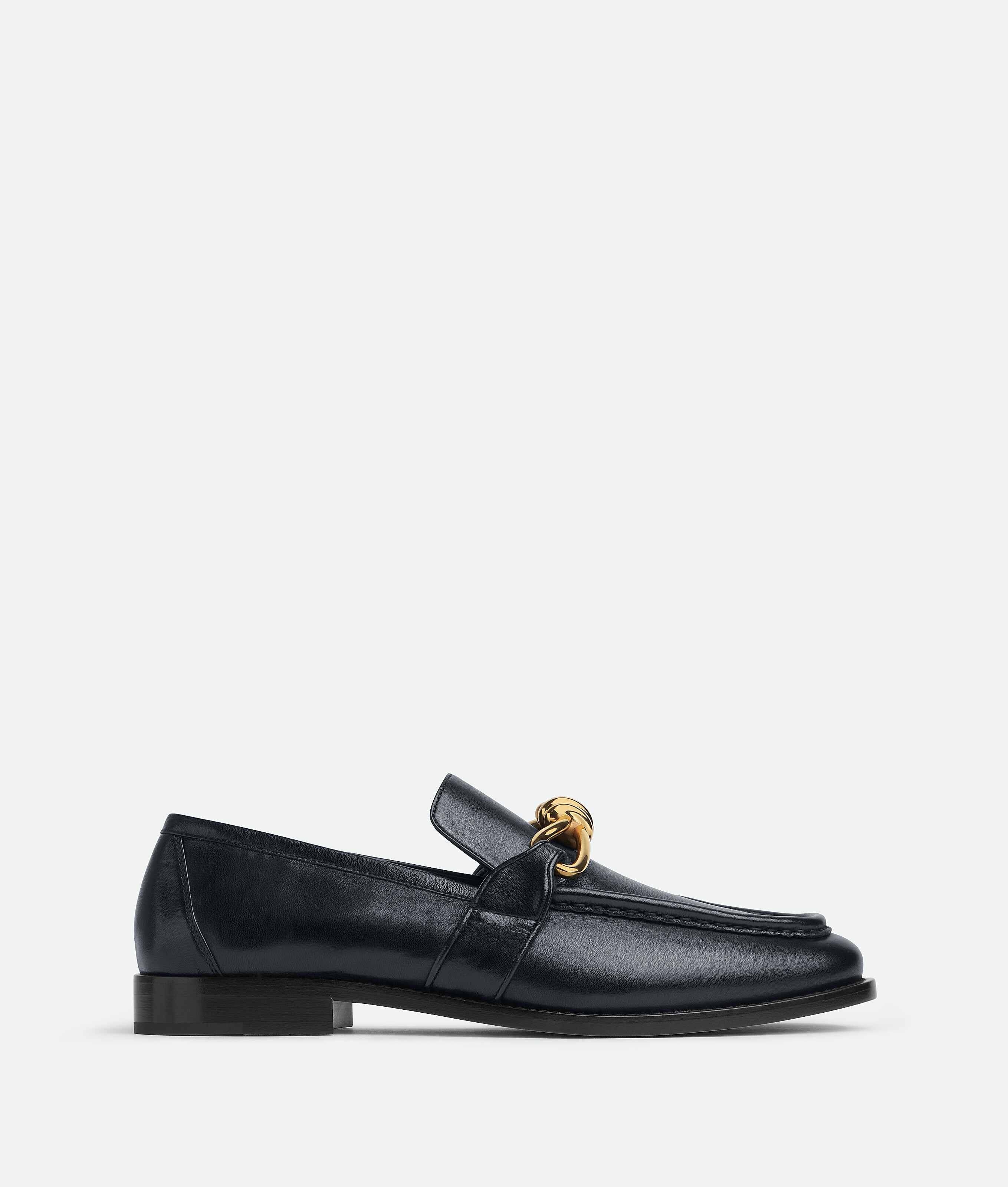 Bottega Veneta Astaire Crinkled Leather Loafers In Black