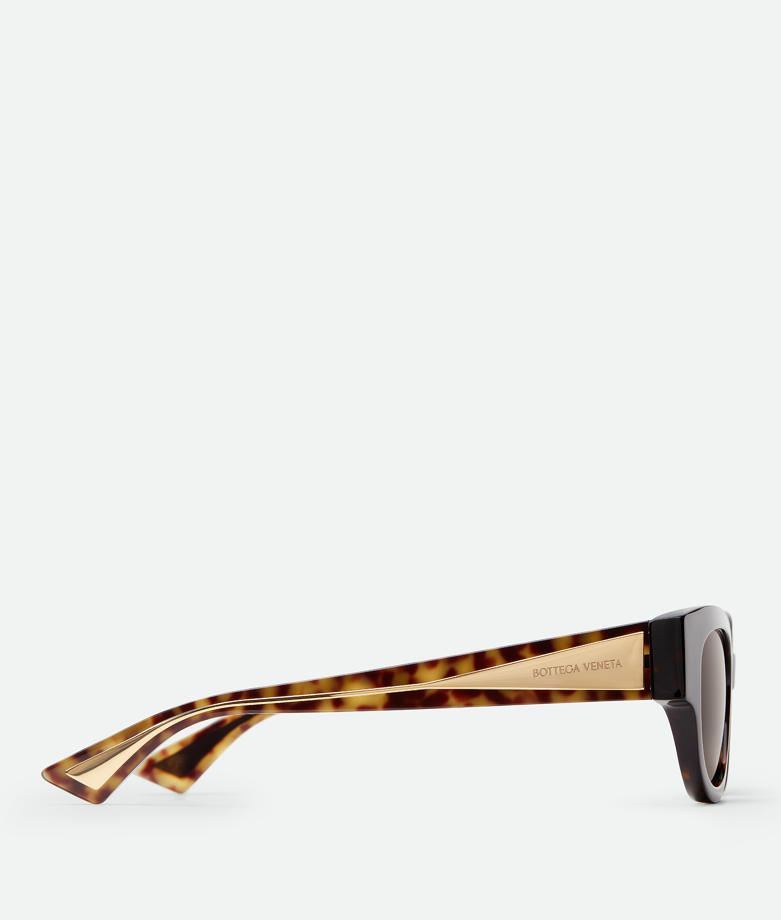 Shop Bottega Veneta Tri-fold Square Sunglasses In Brown