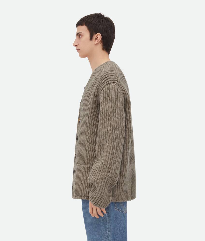 Display a large version of the product image 2 - Wool And Cashmere English Rib Cardigan