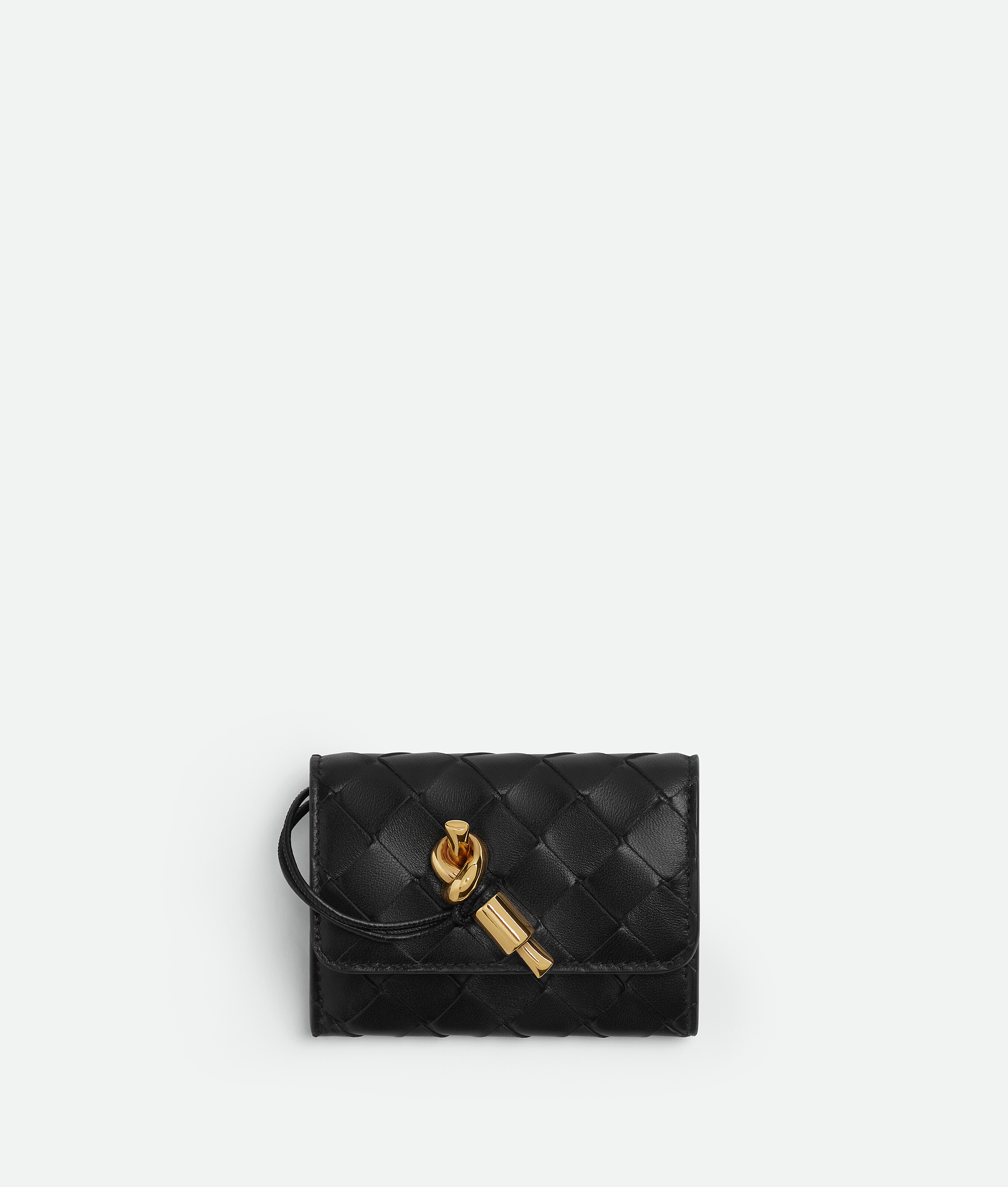 Bottega Veneta Kleines Andiamo Portemonnaie In Black
