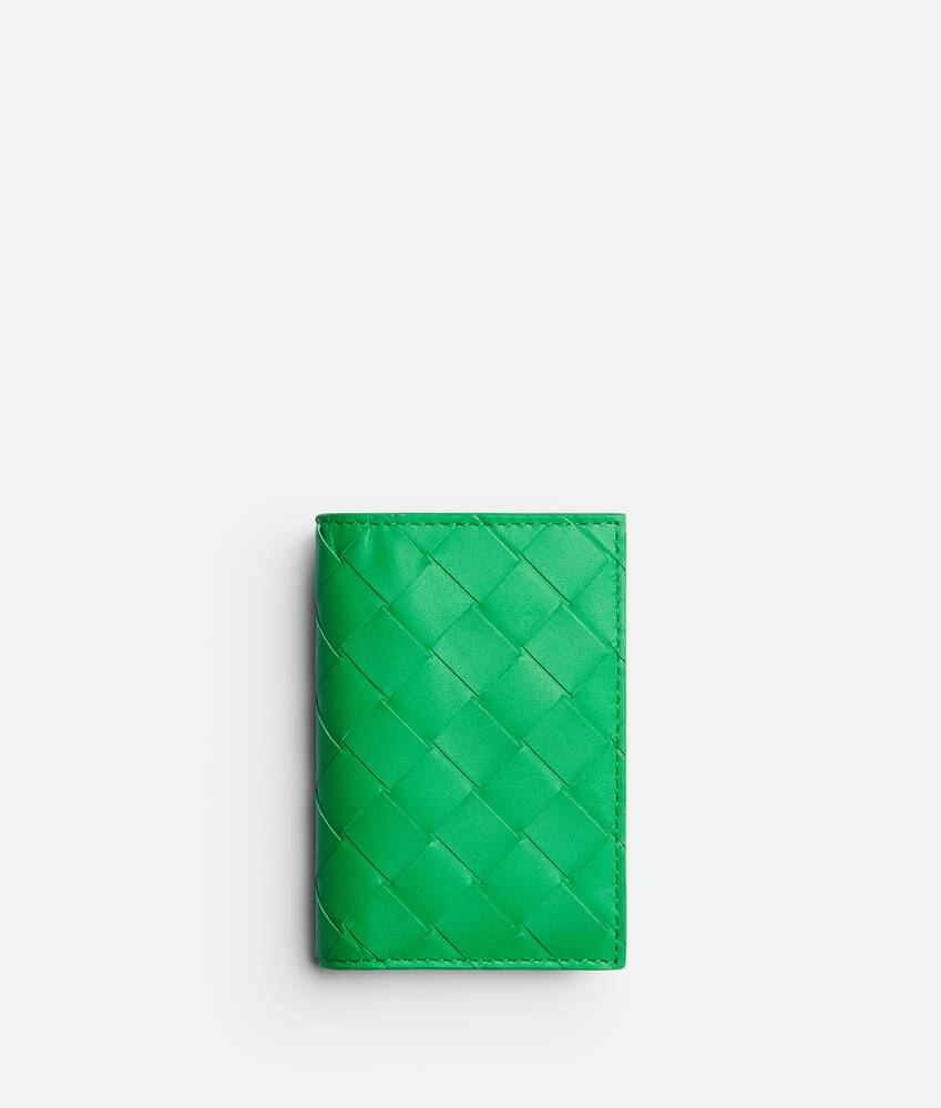 Bottega Veneta Green Intrecciato Card Holder