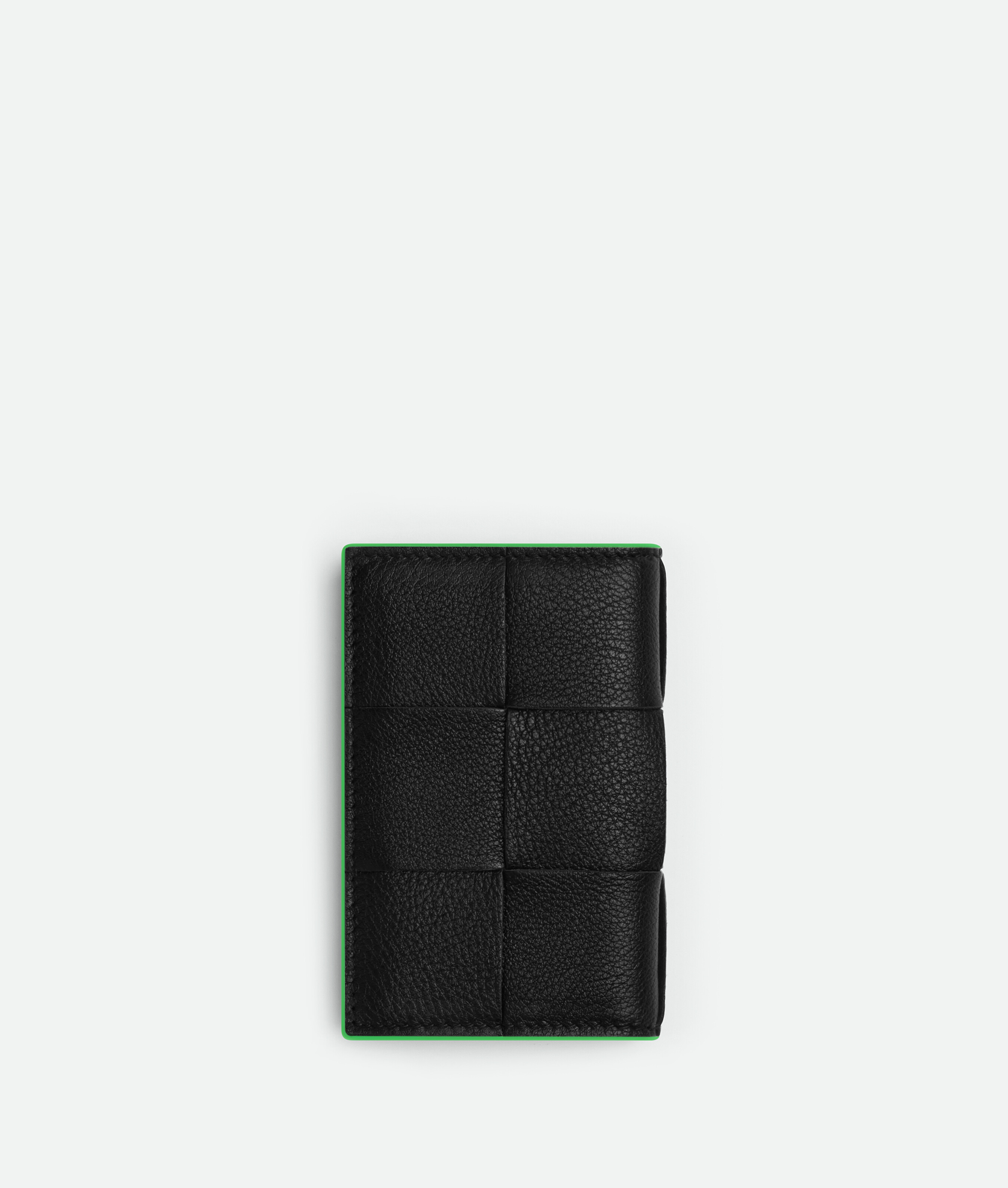 Shop Bottega Veneta Cassette Flap Card Case In Black