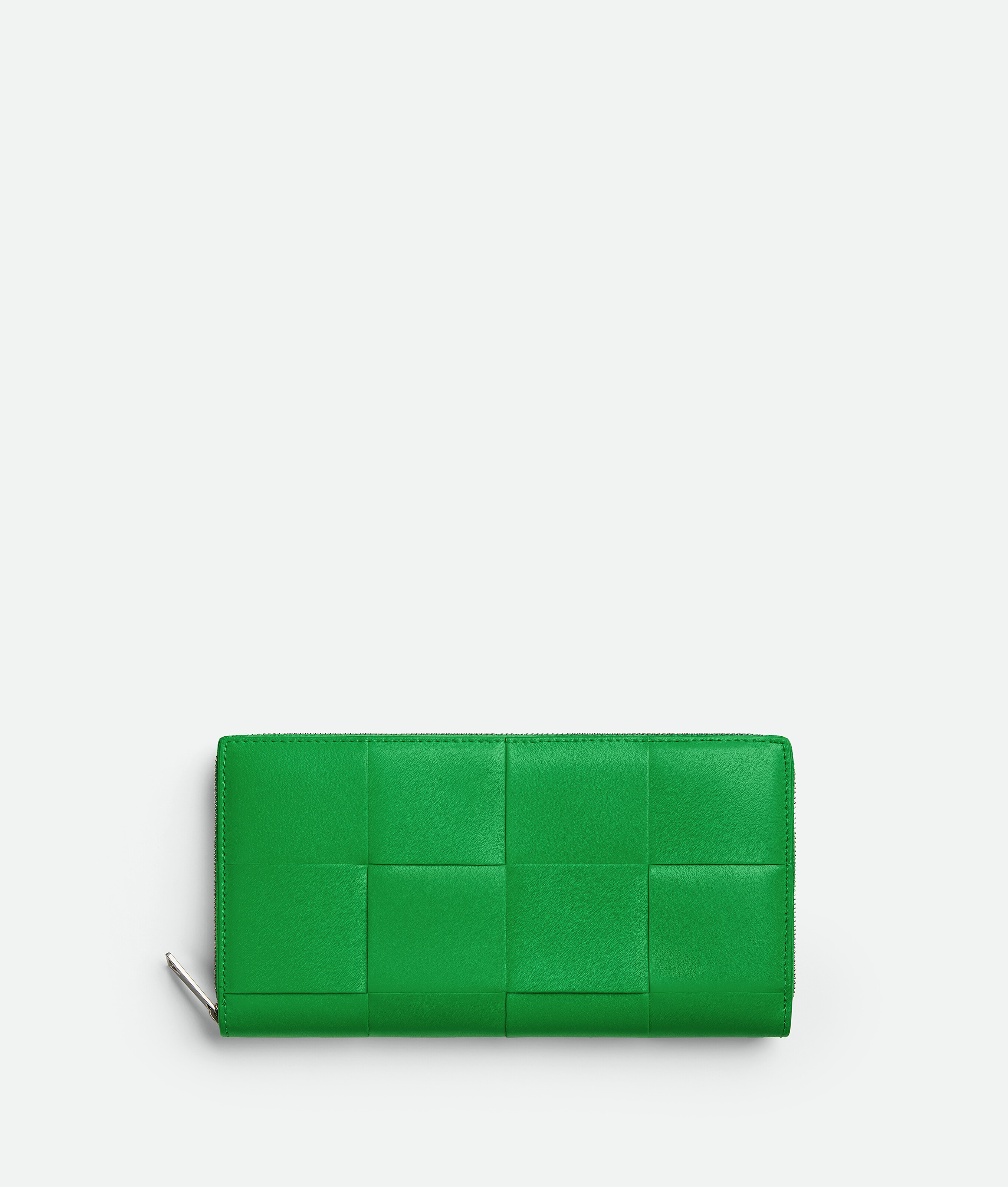 Bottega Veneta Cassette Portemonnaie Mit Umlaufendem Zip In Green