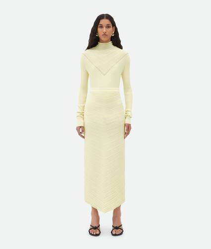 Mostrar una versión grande de la imagen del producto 1 - Falda midi acanalada de algodón