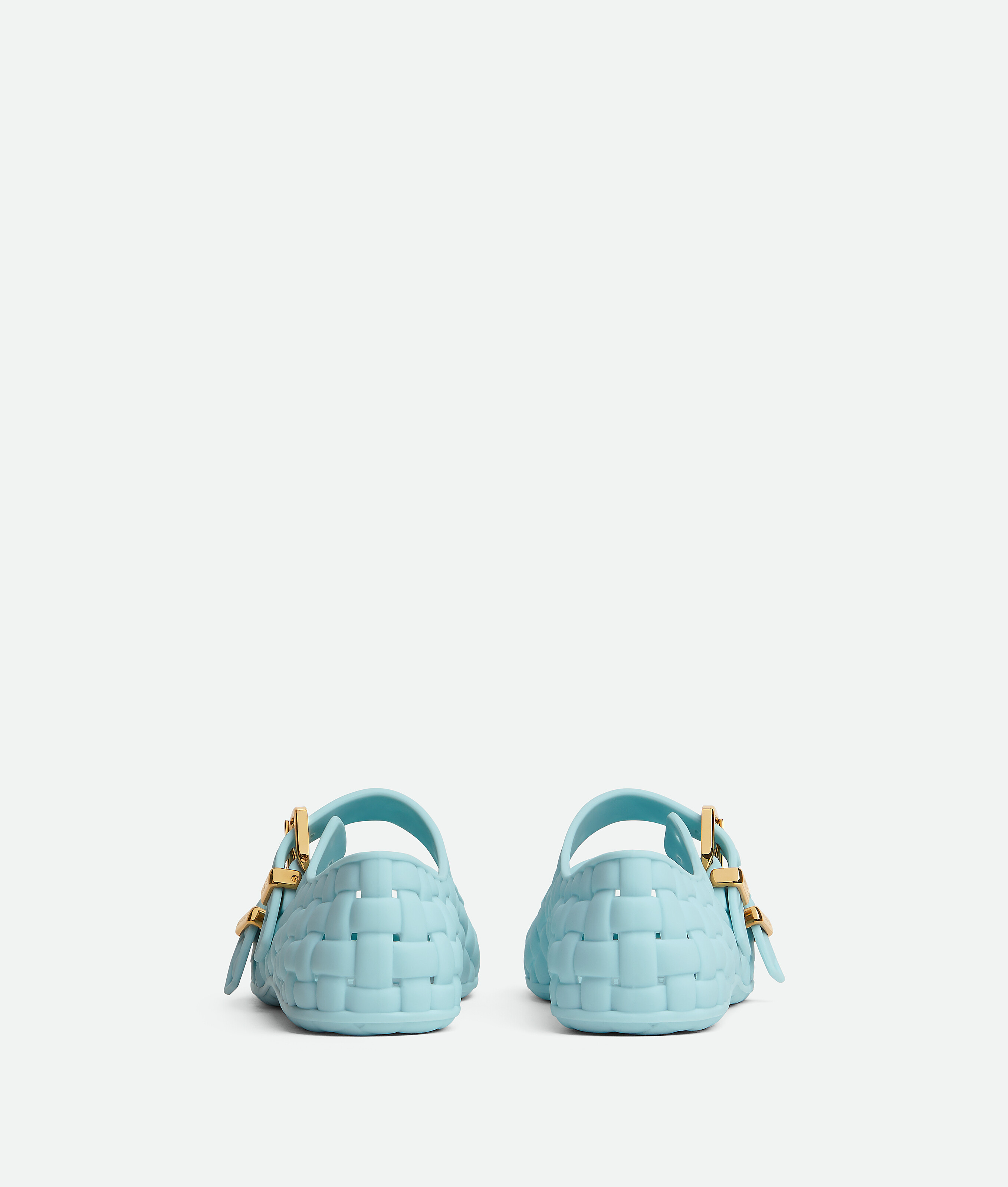 Bottega Veneta Amy Intreccio Dual Mary Jane Ballerina Flats In Zenith