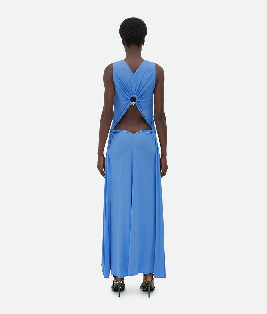 Display a large version of the product image 3 - Viscose Jersey Long Dress With Knot Ring
