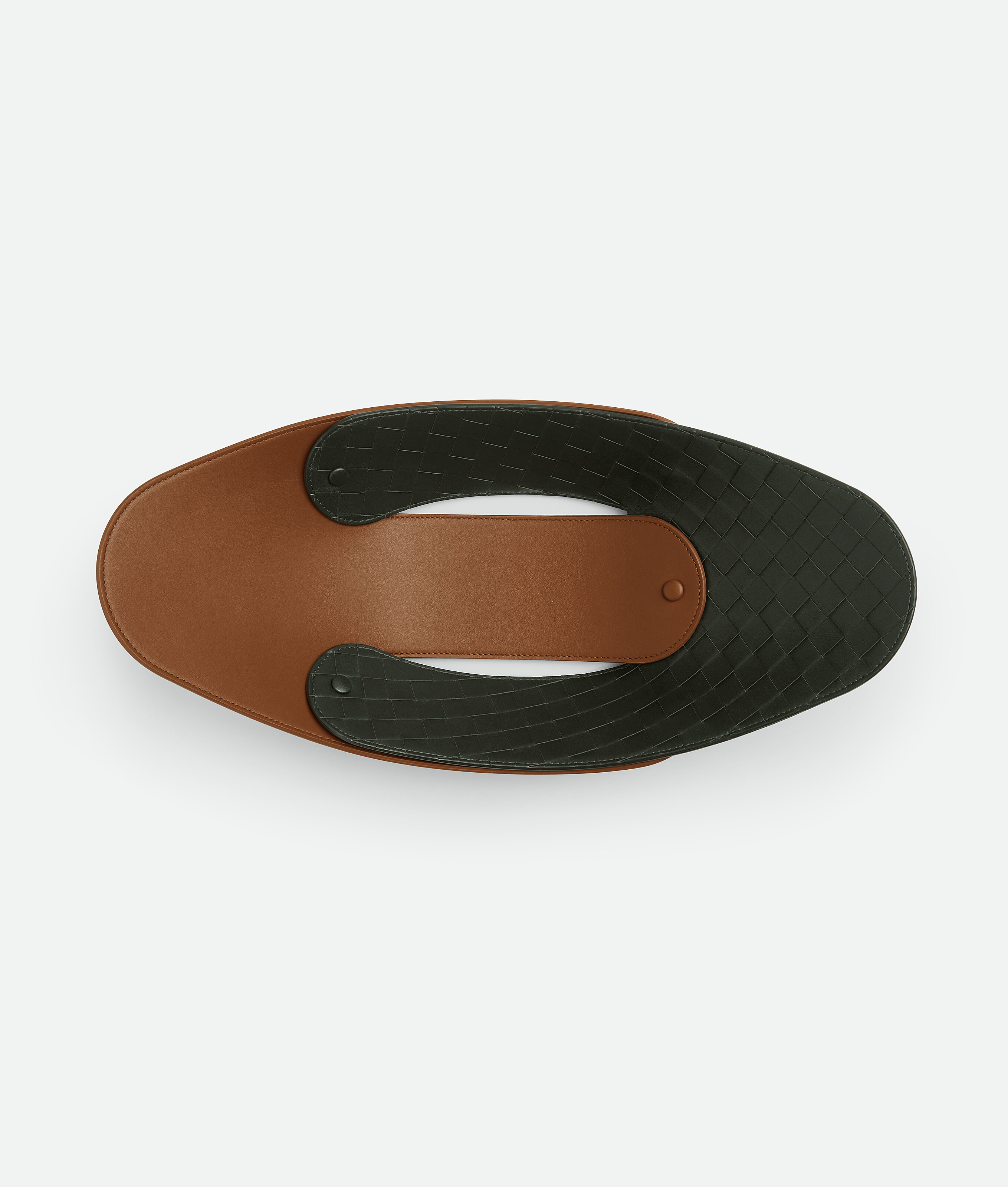 Bottega Veneta Interlocking Gondola Tray In Amber/dark Green