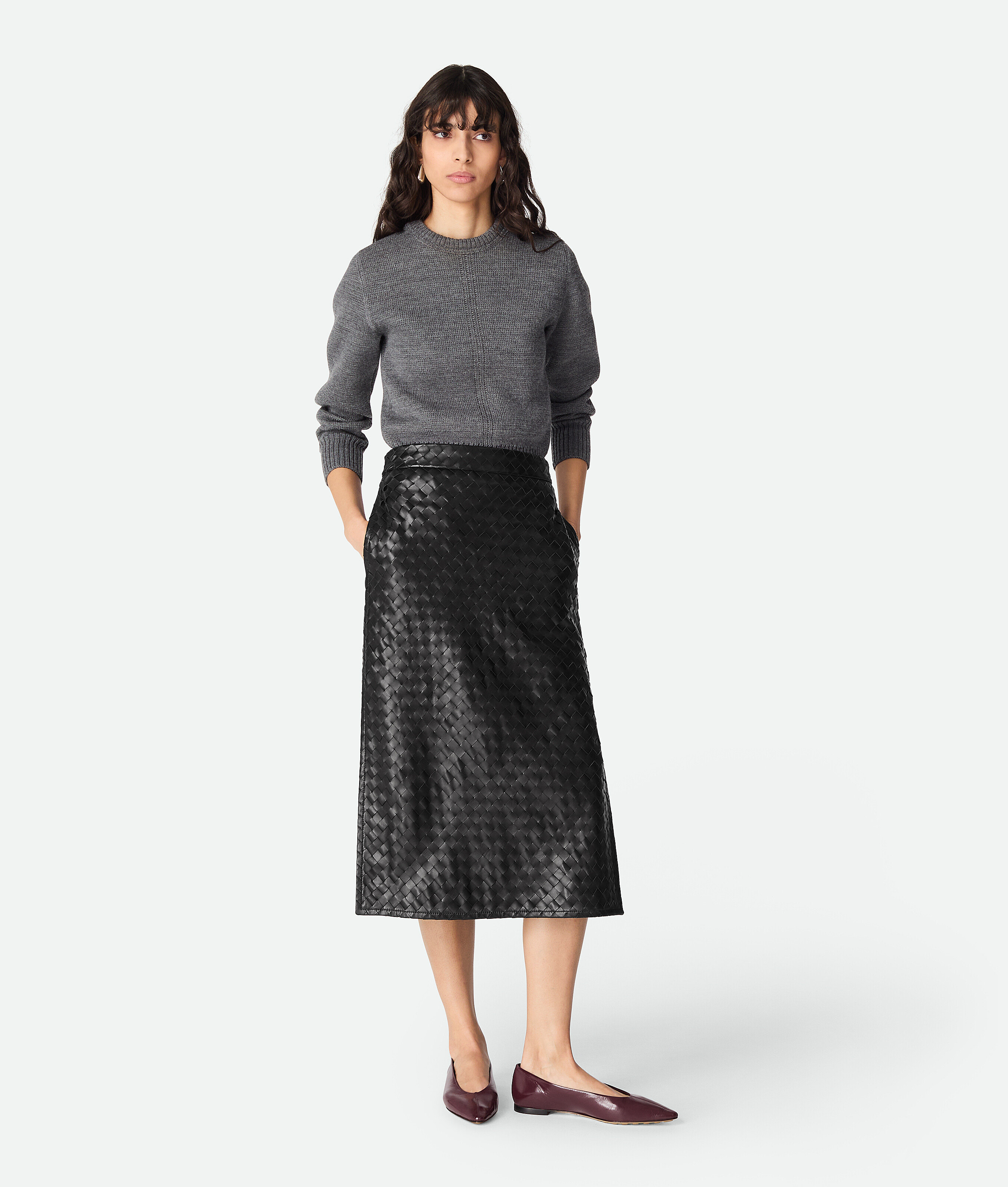 Shop Bottega Veneta Sofia Ballerina In Barolo
