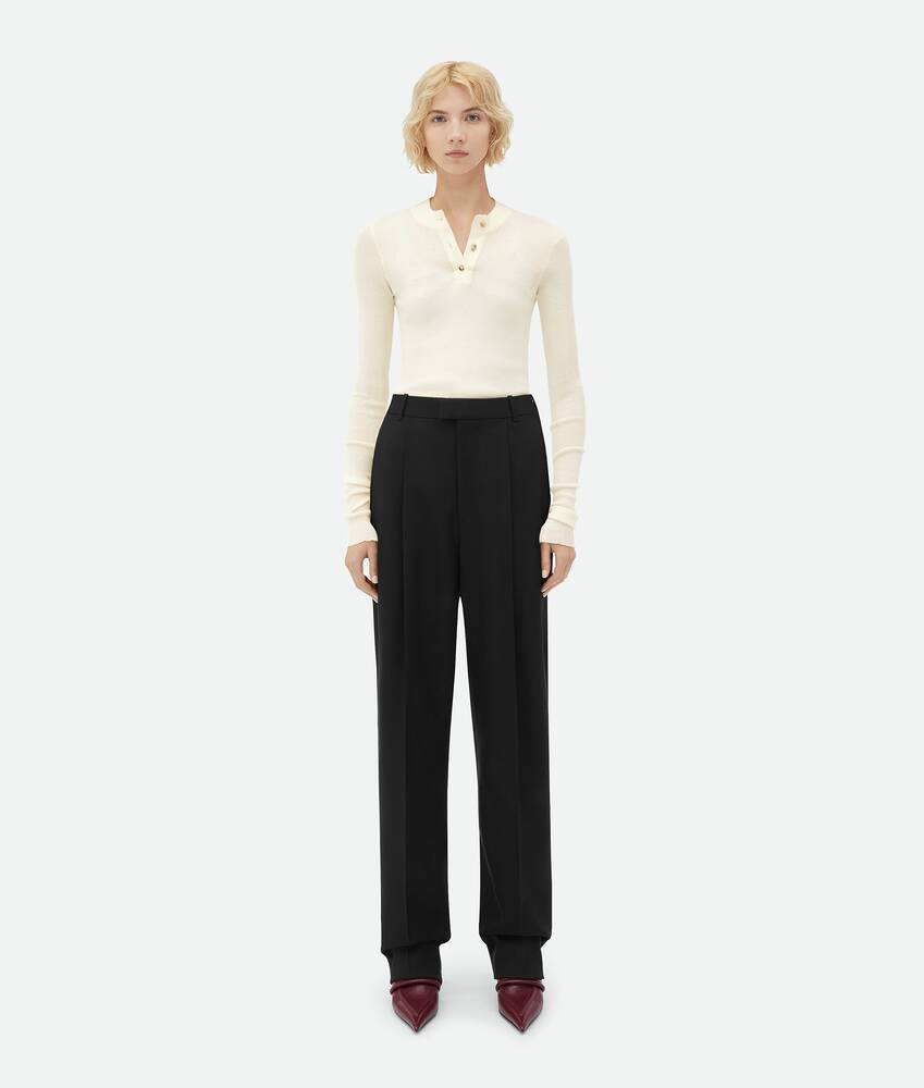 Display a large version of the product image 1 - Light Wool Wide Leg Pants
