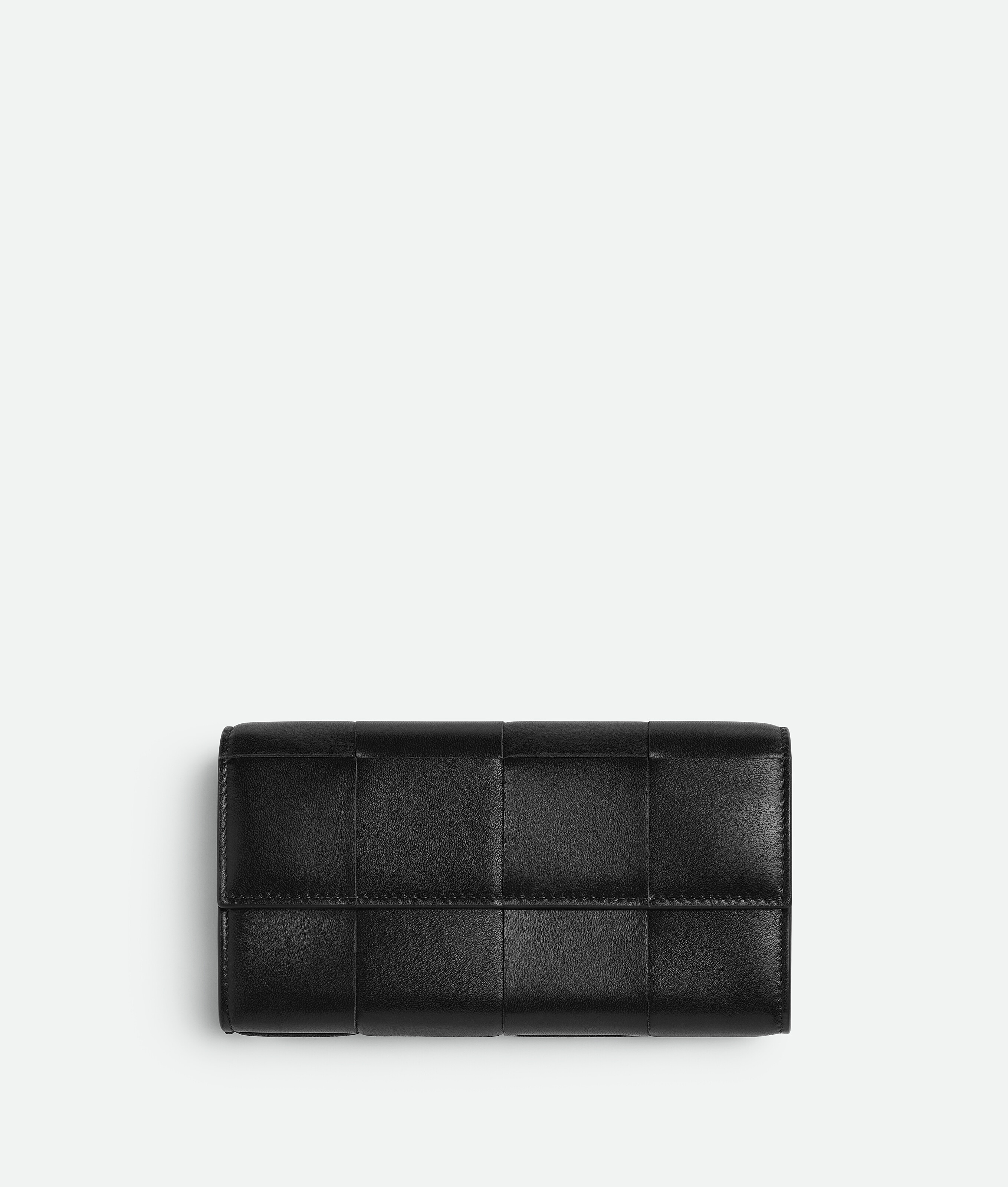 Bottega Veneta Cassette Large Flap Wallet - Black - Woman