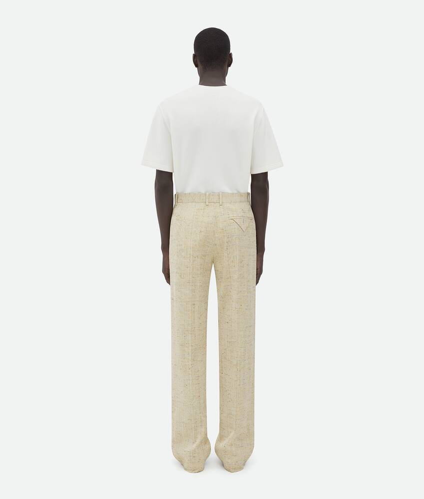 Bottega Veneta® Men's Shantung Silk Trousers in Chalk / Yellow / Thunder.  Shop online now.