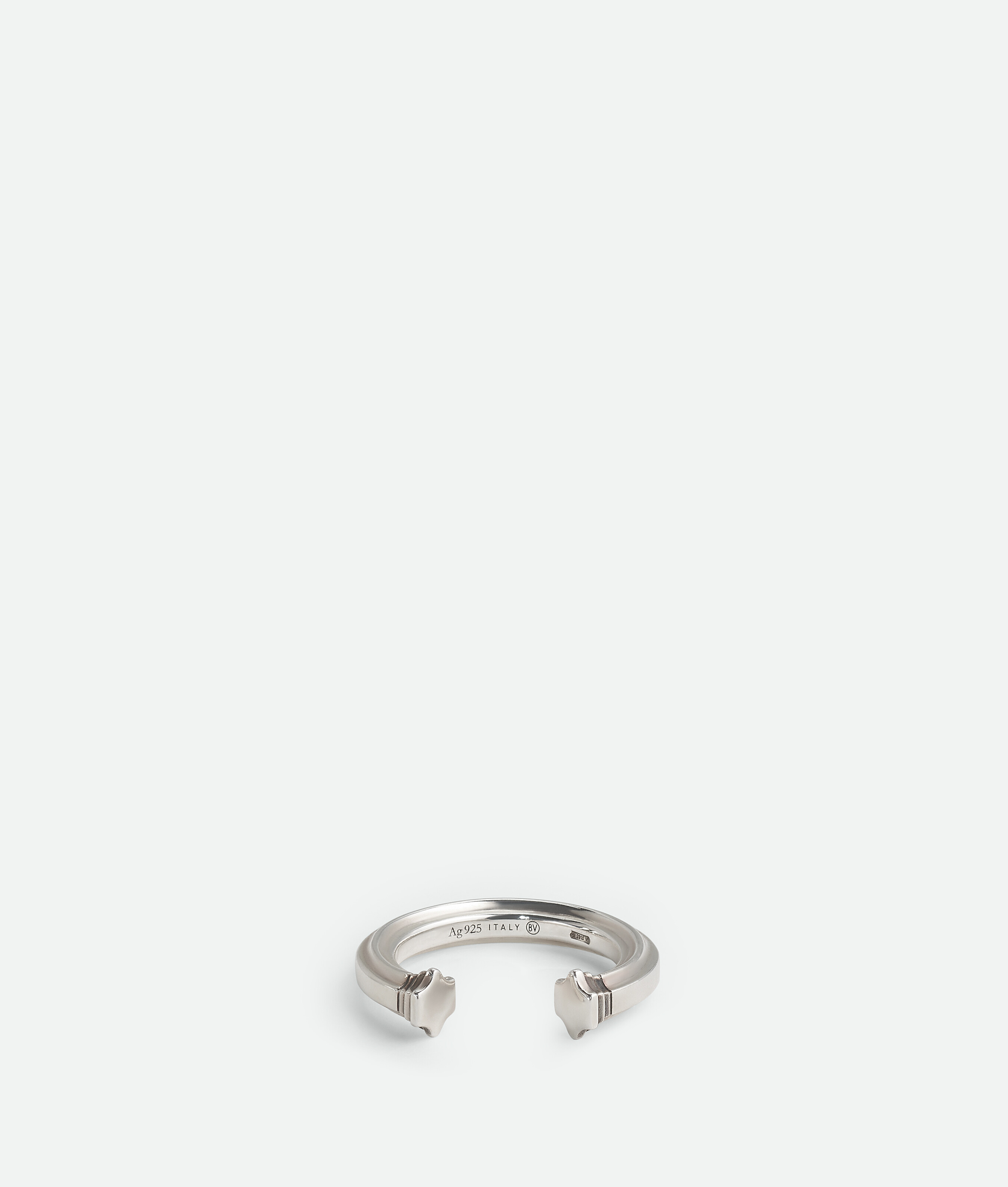 Shop Bottega Veneta Pillar Ring In Silver