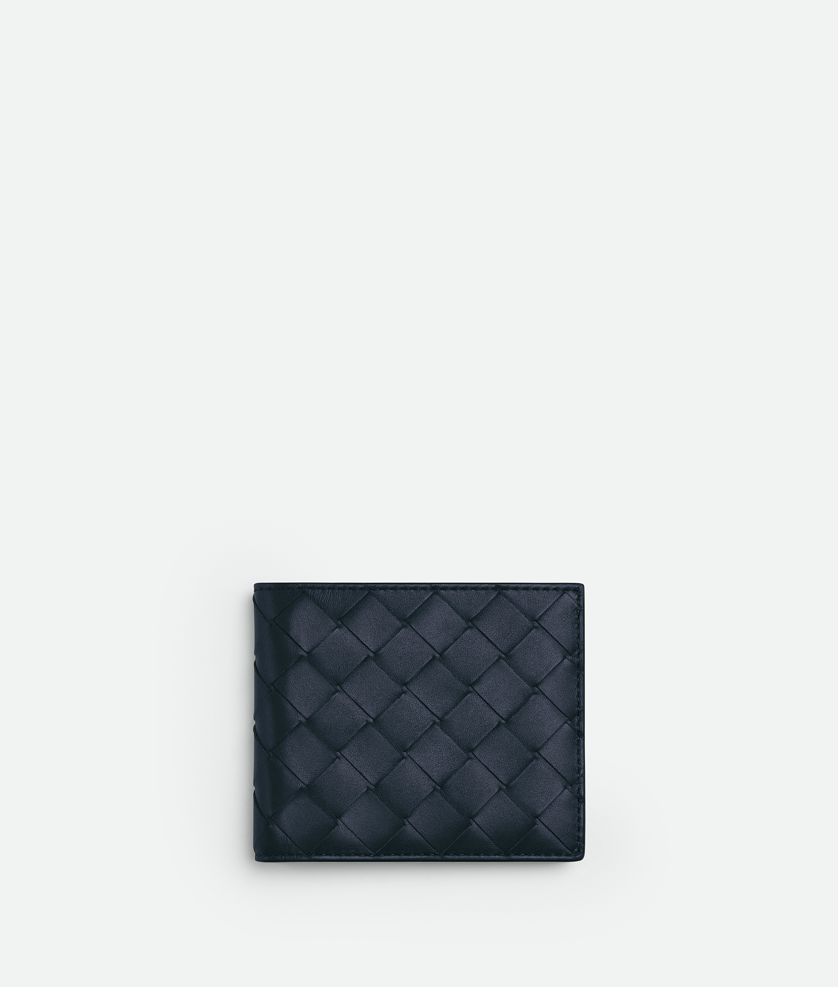Bottega Veneta Intrecciato Bi-fold Wallet In Blue
