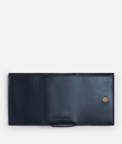 Small Intrecciato Tri-Fold Zip Wallet