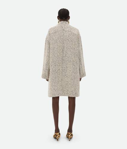 Bi-Colour Wool Boucle Coat