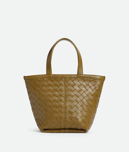 Bottega Veneta Point Weaved Basket Bag in Natural