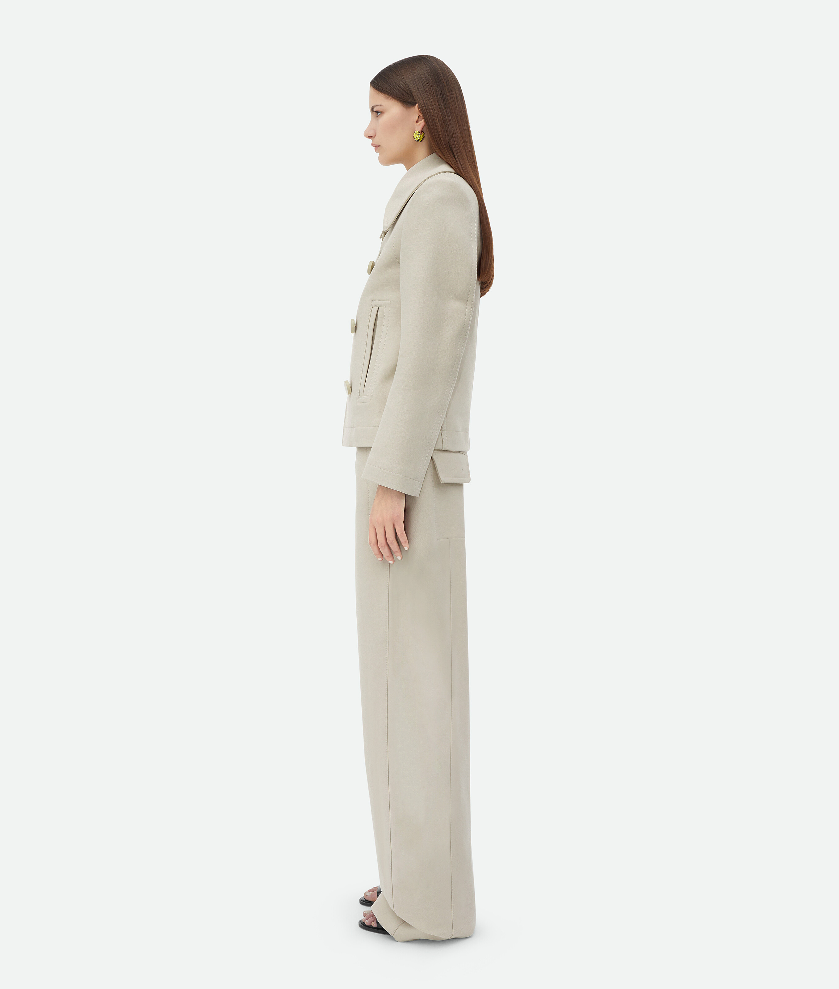 Bottega Veneta Bottega Veneta Cotton Gabardine Caban In White