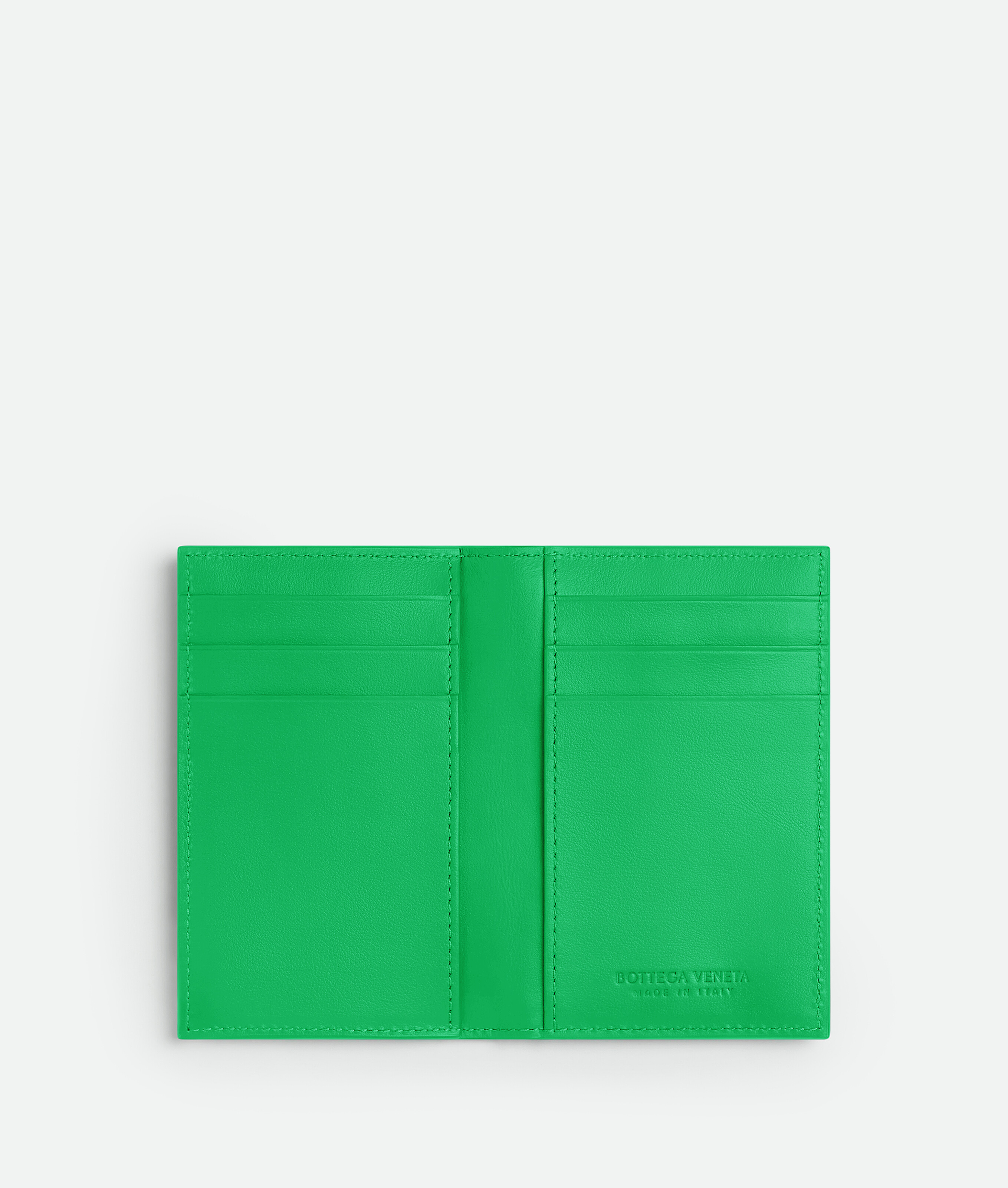 Bottega Veneta Cassette Flap Card Case In Parakeet