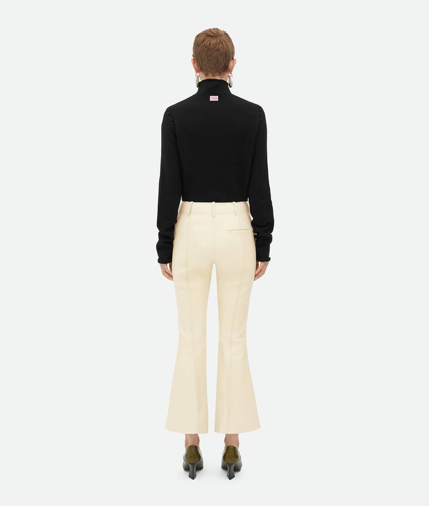 Display a large version of the product image 3 - Leather Cropped Flared Trousers