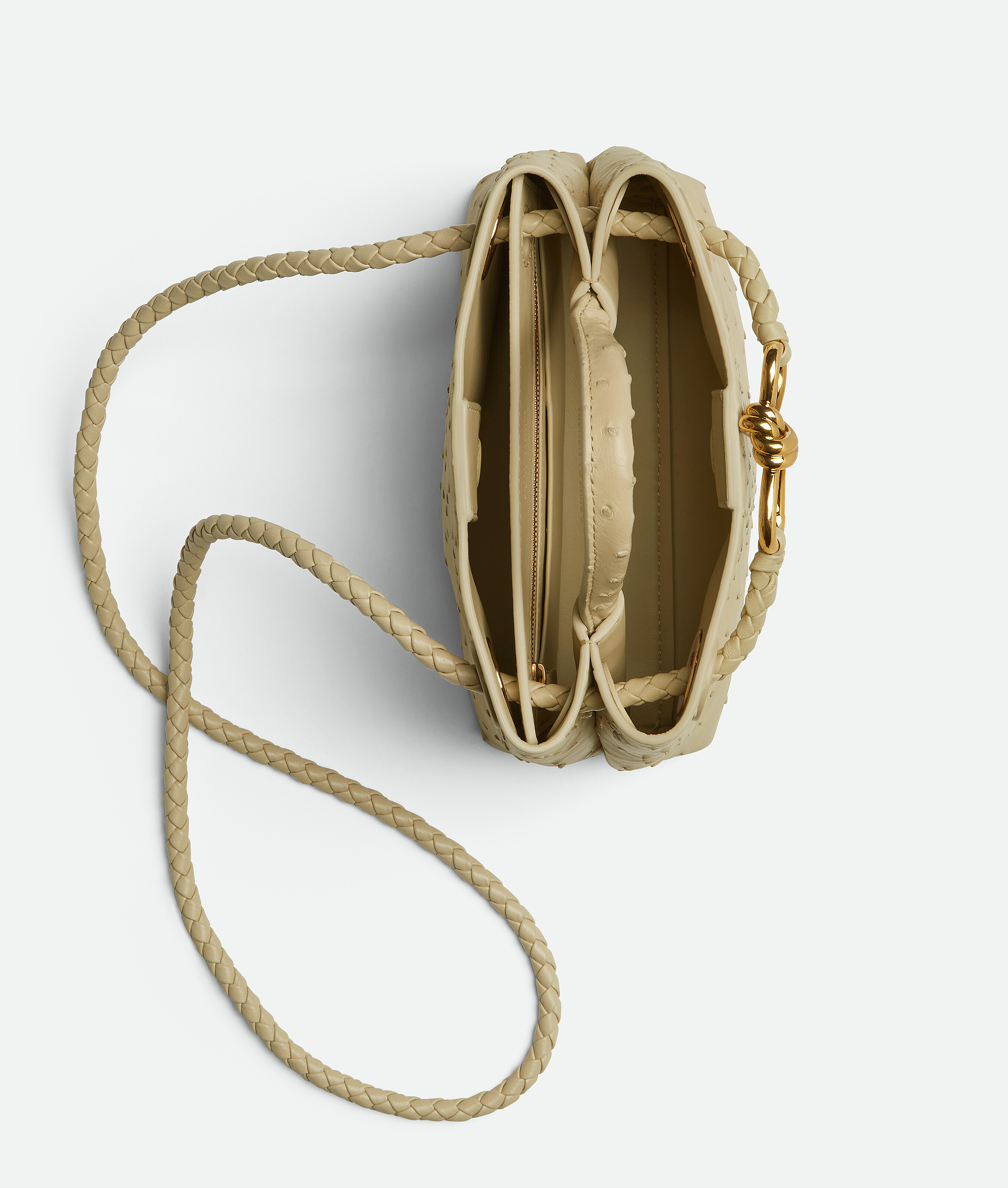 Shop Bottega Veneta Mini Andiamo In Light Butterscotch