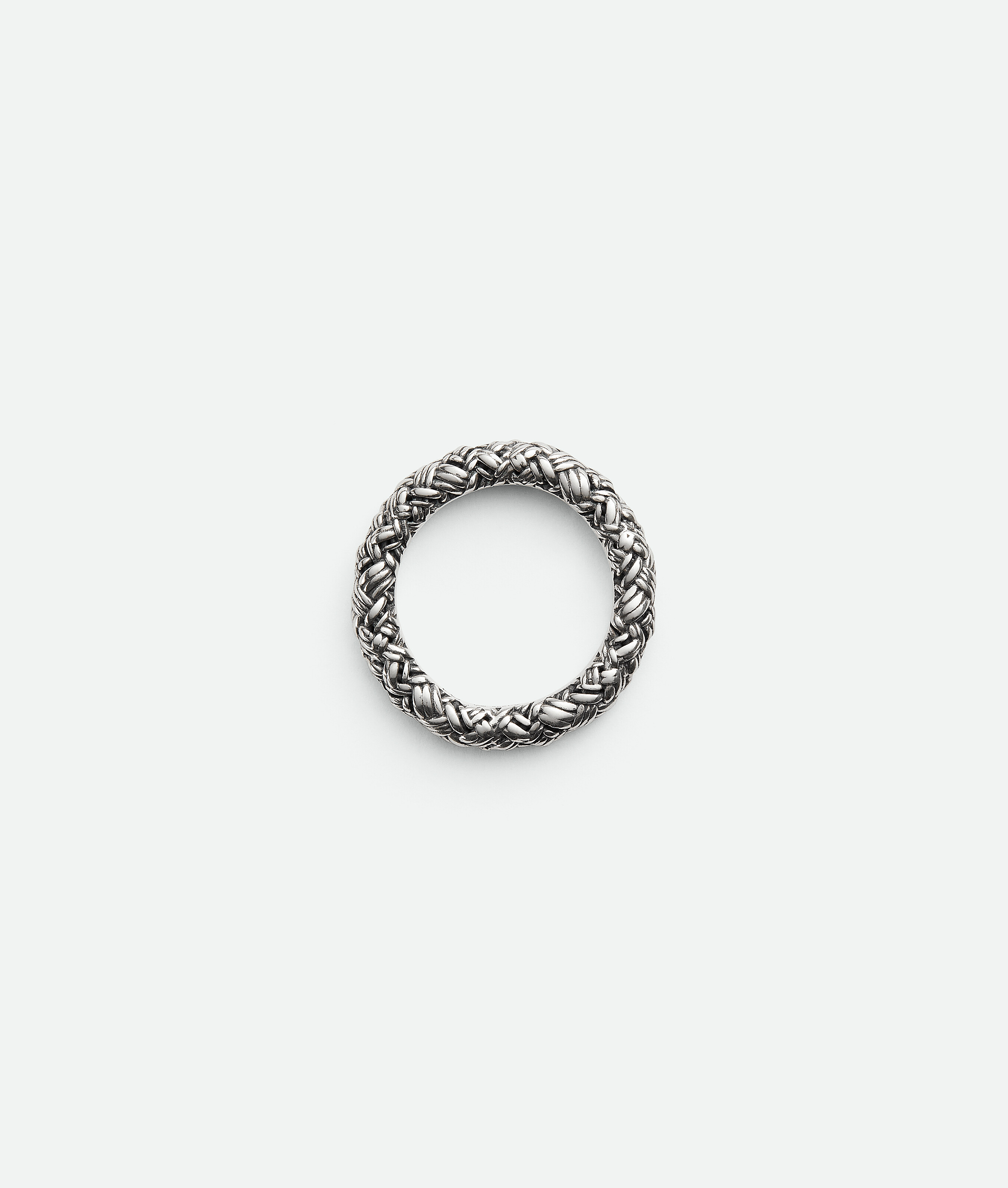 Bottega Veneta Bague Intreccio In Silver