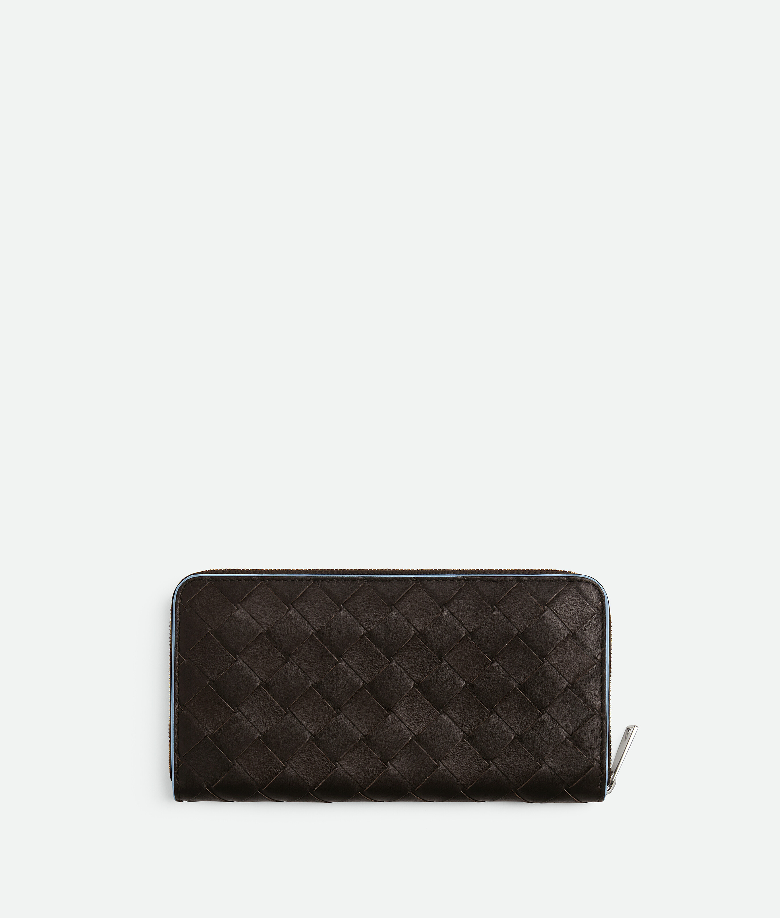 Shop Bottega Veneta Intrecciato Zip Around Wallet In Brown