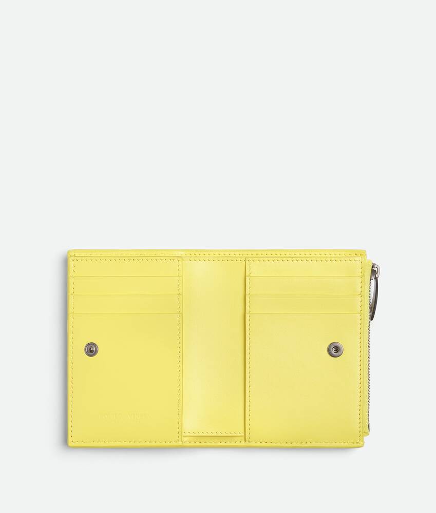 Yellow Lambskin Zip Wallet