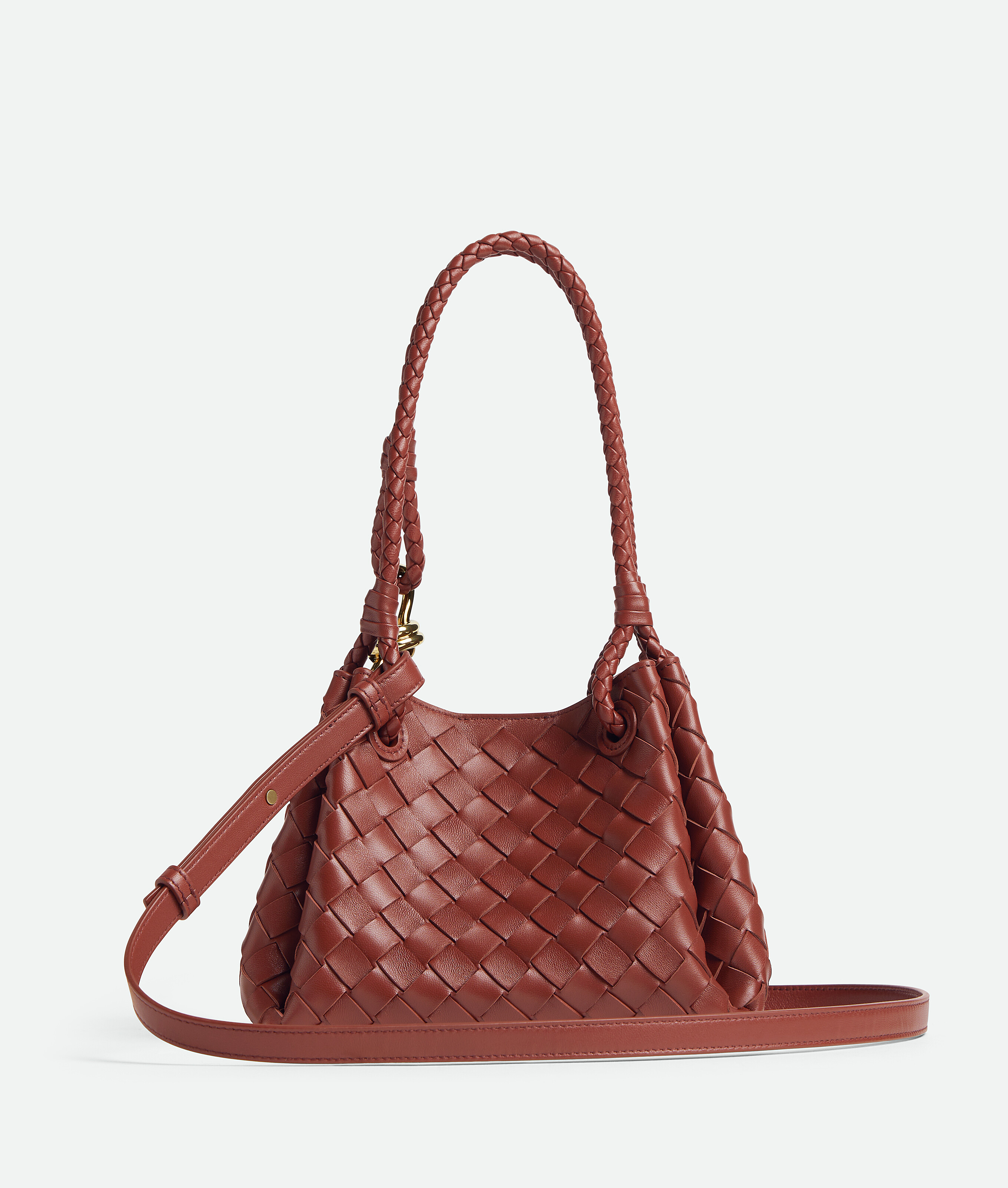 Bottega Veneta Parachute Small Intrecciato Leather Tote Bag In Sapele