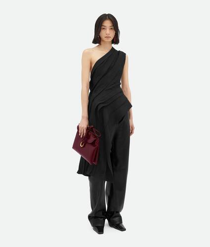 Leather Rounded Leg Trousers