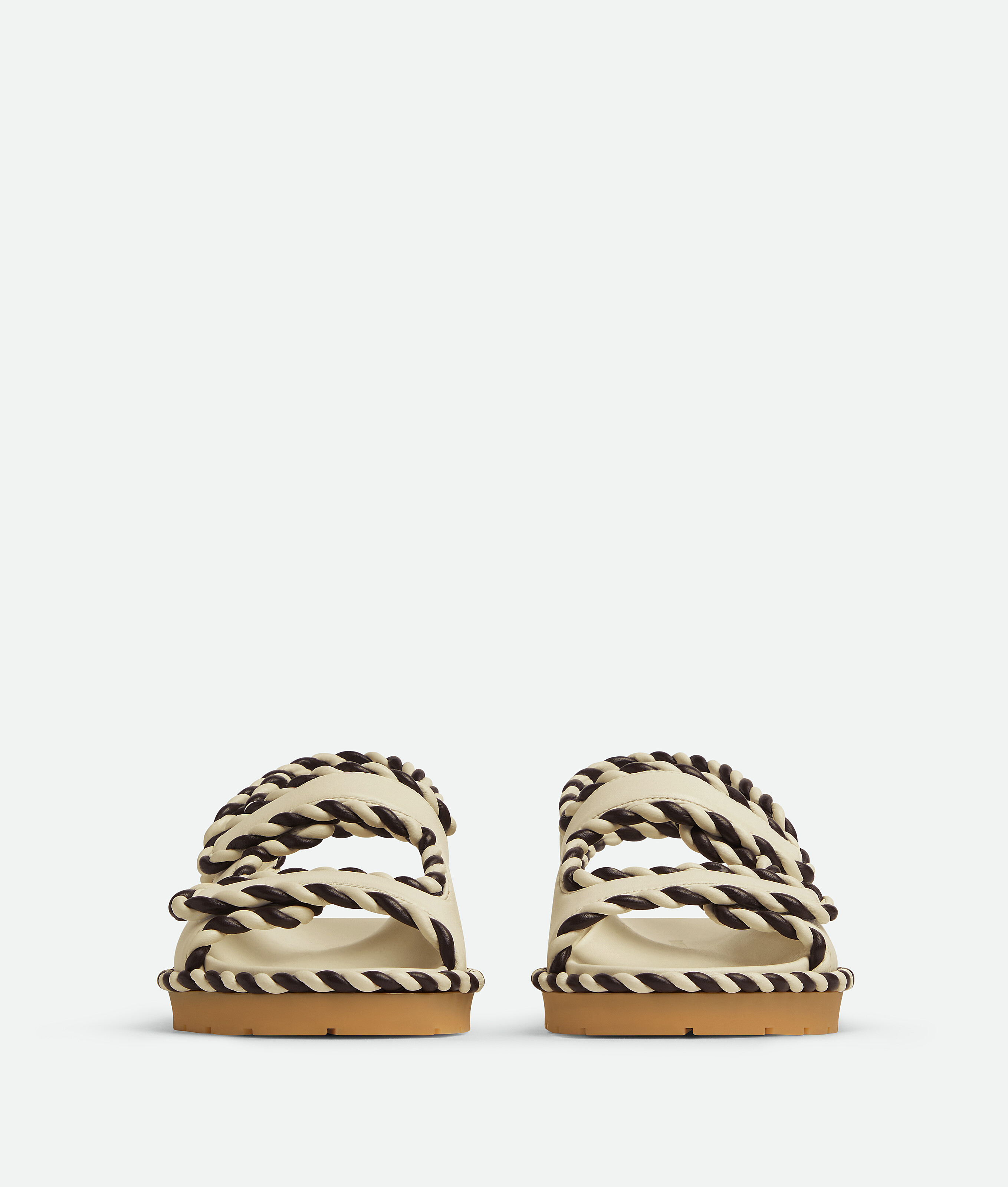 Shop Bottega Veneta Jack Flat Sandal In White