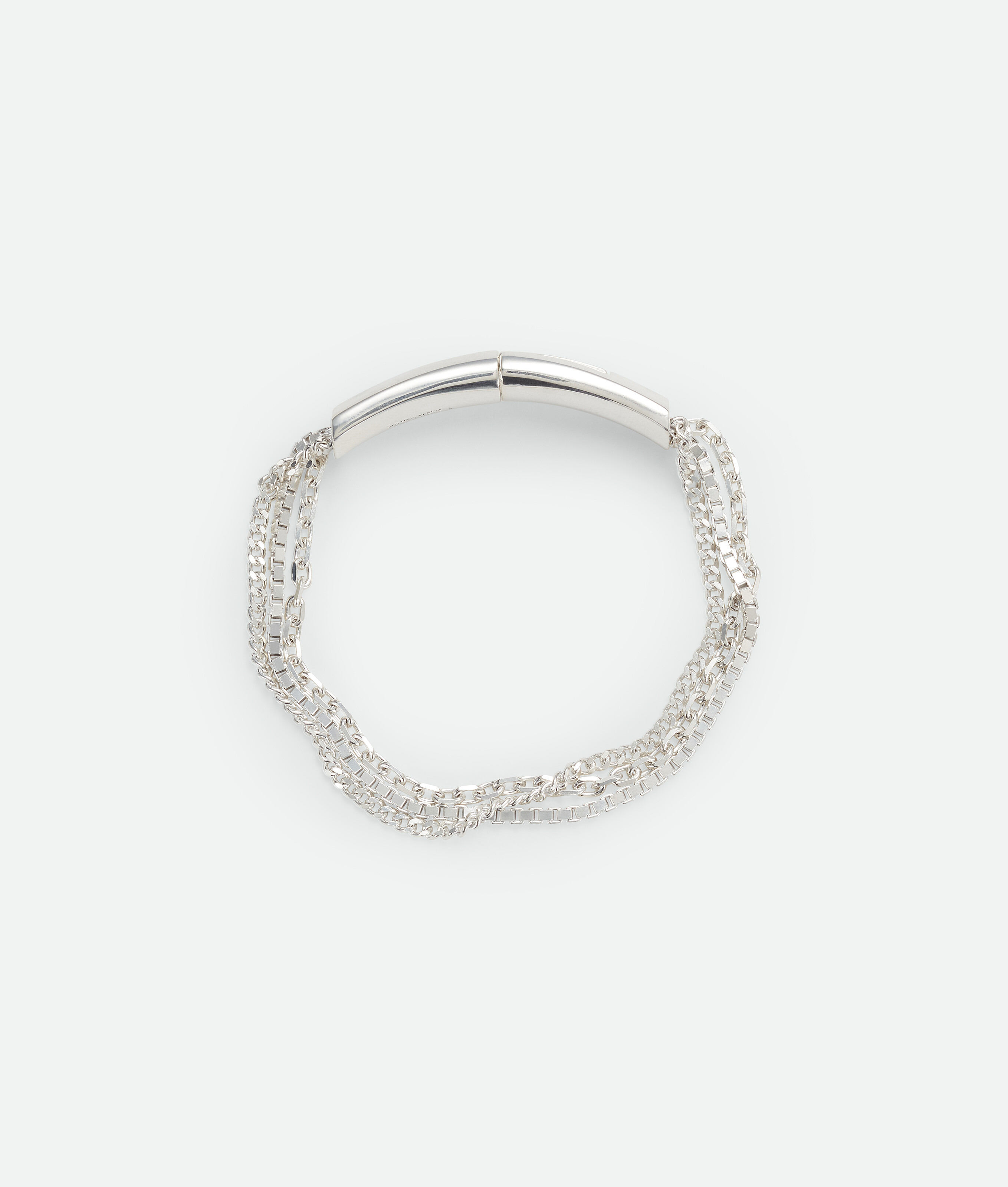 Shop Bottega Veneta Detail Chain Bracelet In Silver
