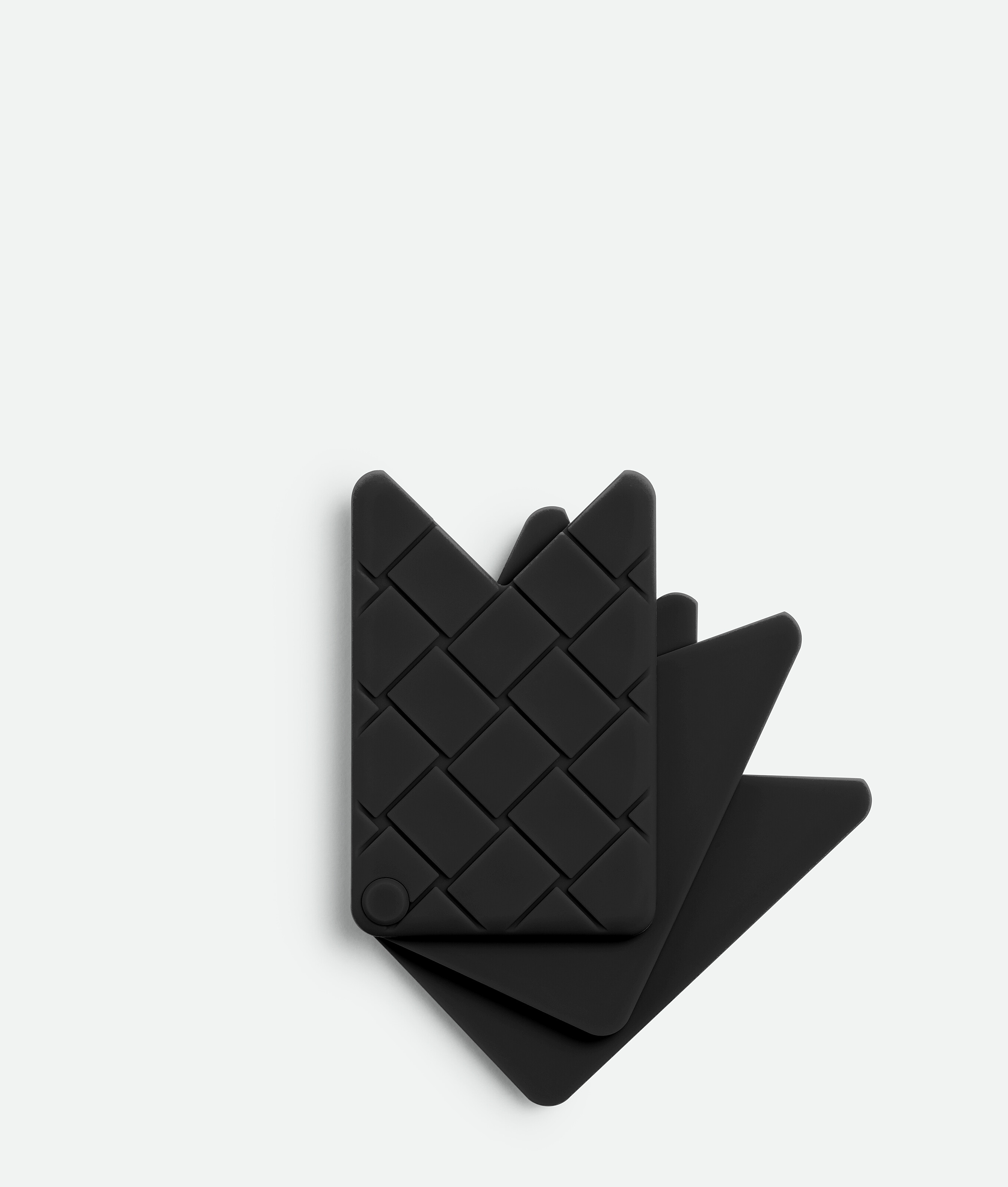 Bottega Veneta Fan Card Case In Black