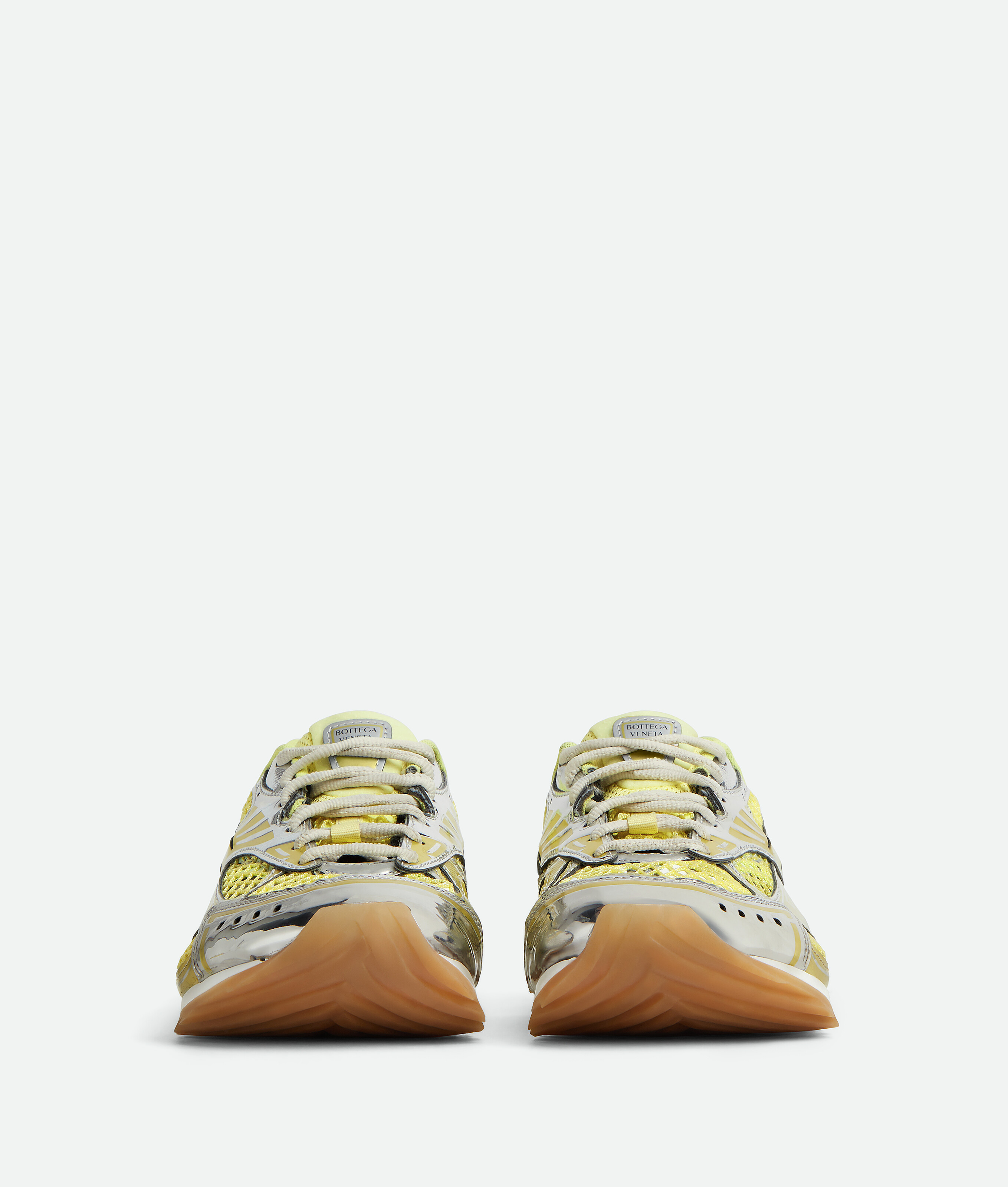 Shop Bottega Veneta Orbit Sneaker In Yellow