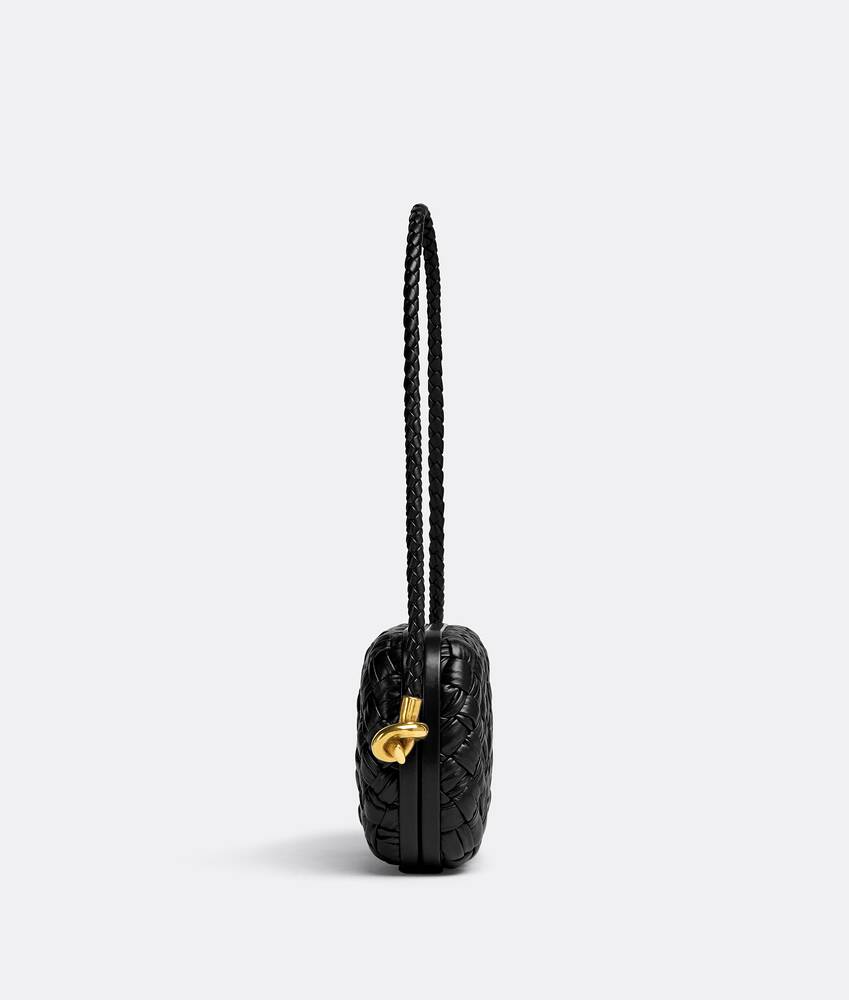 Bottega Veneta Knot Foulard Intrecciato Minaudiere Black in Lambskin  Leather with Gold-tone - US
