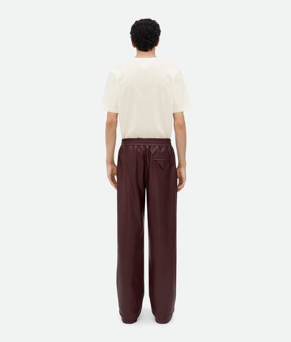 Wide Leg Leather Trousers