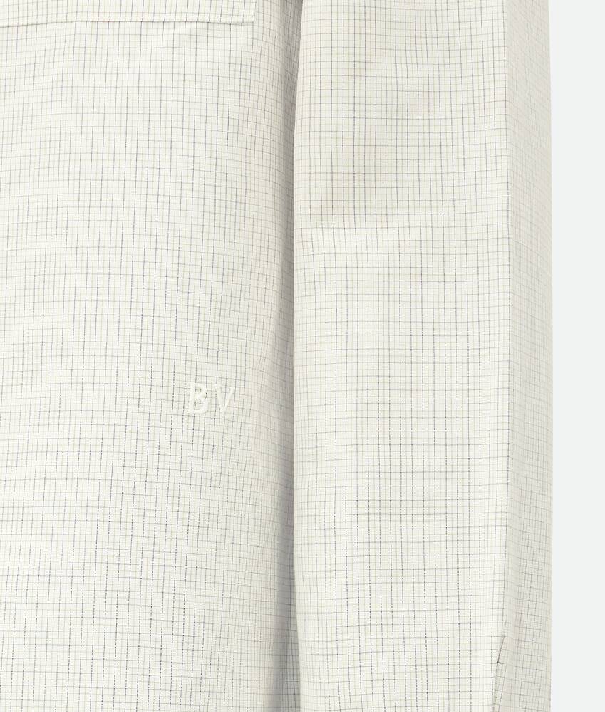 Display a large version of the product image 4 - Cotton Linen Check Shirt With "BV" Embroidery 