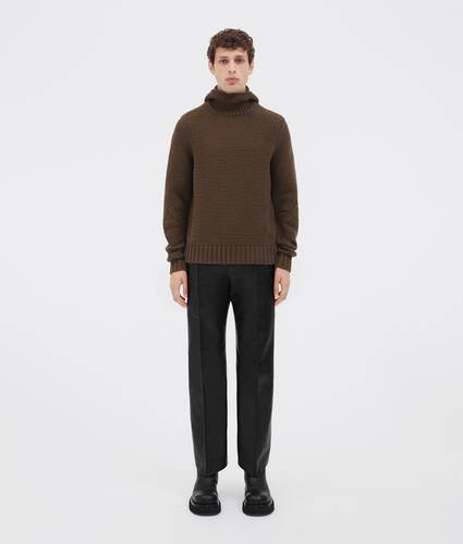 wool cashmere hooded jumper