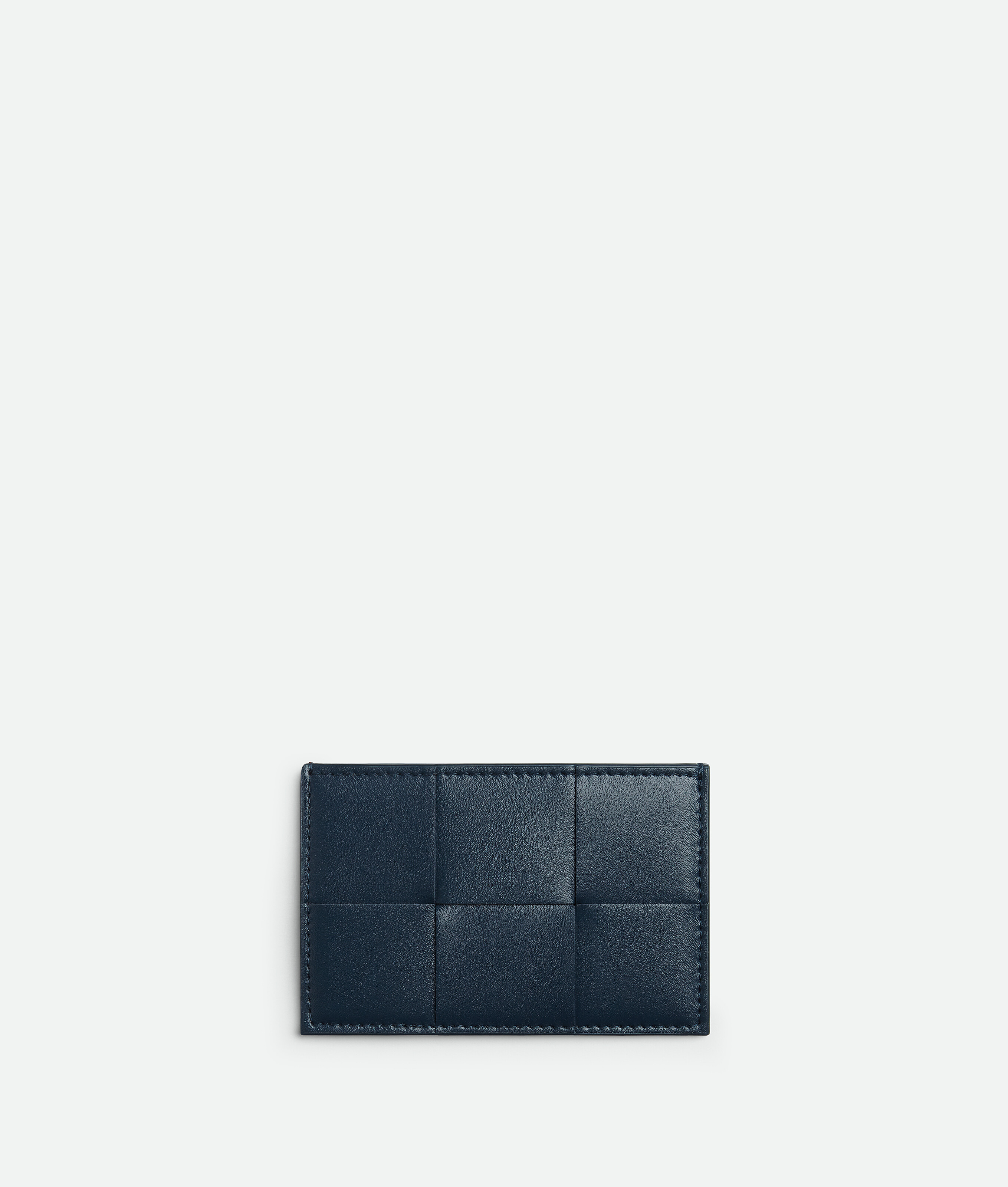 Bottega Veneta Cassette Kartenetui In Deep Blue/ambra