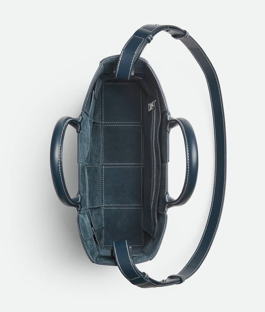 Bottega Veneta® Men's Small Arco Tote Bag With Strap in Deep blue 