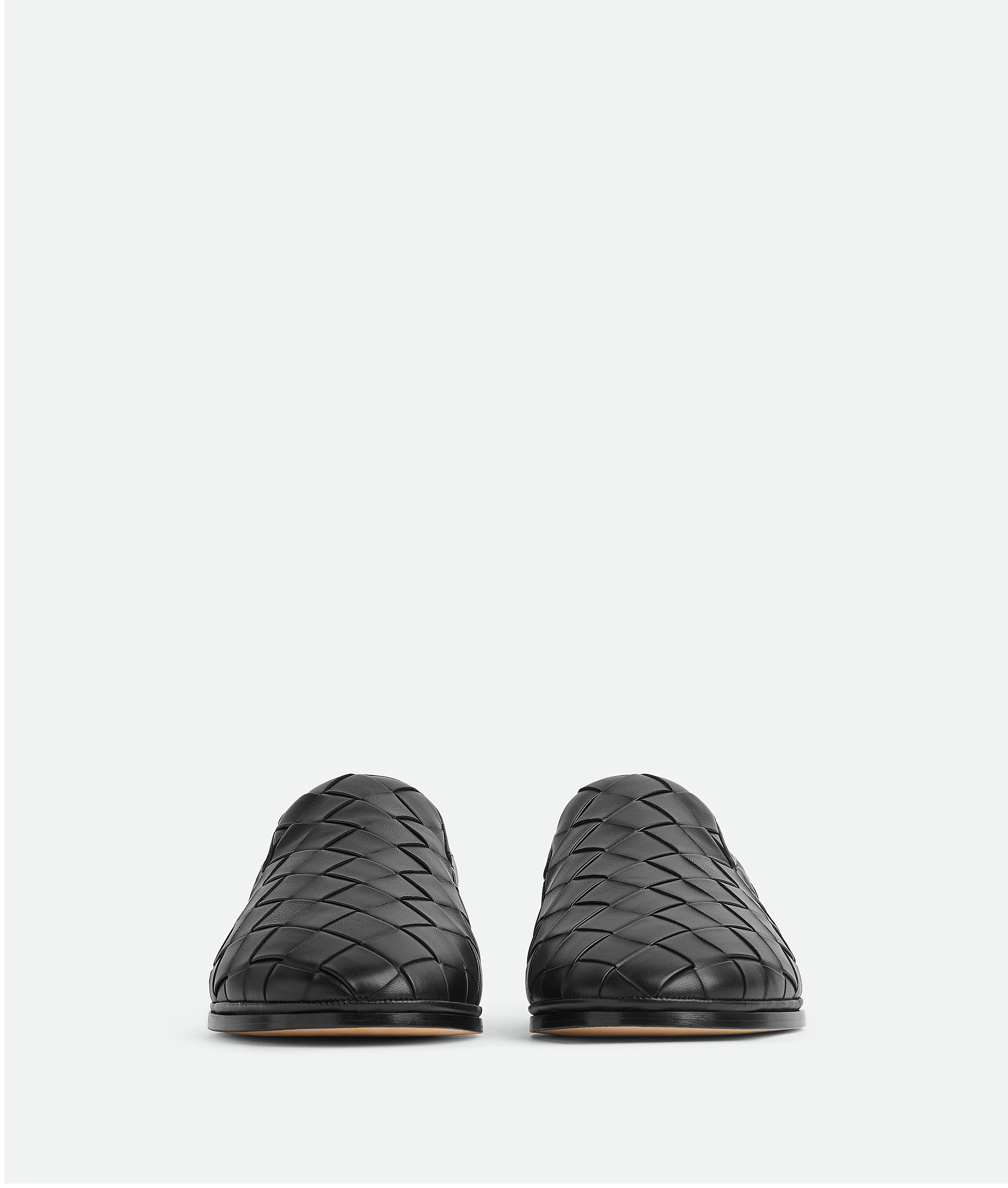 Bottega Veneta Leather Slip-on Sneakers With Intrecciato Motif In Black