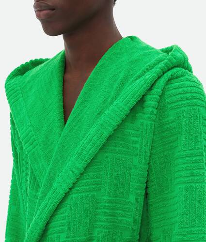 Intreccio Pattern Cotton Bathrobe