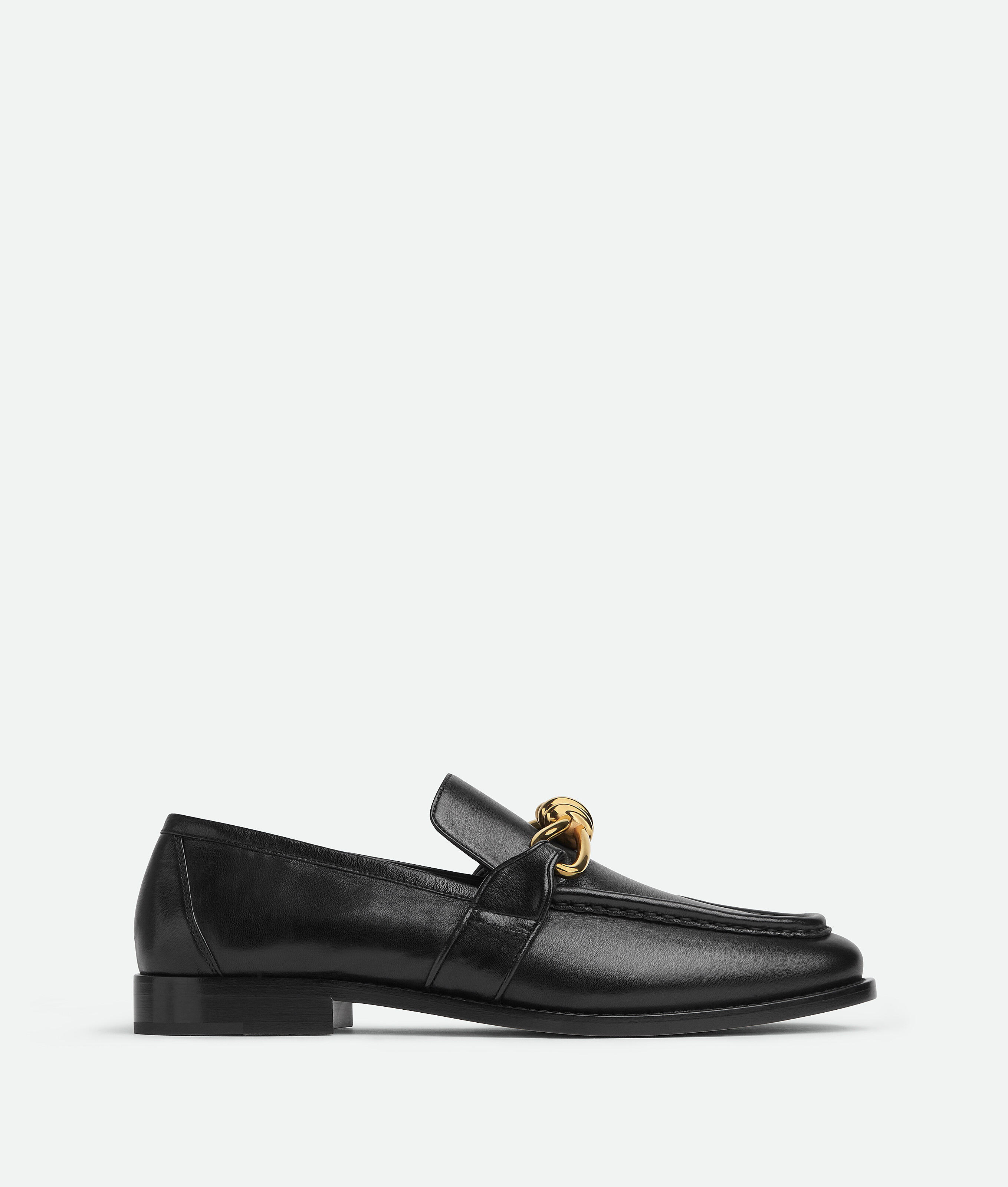 Bottega Veneta Astaire Crinkled Leather Loafers In Black